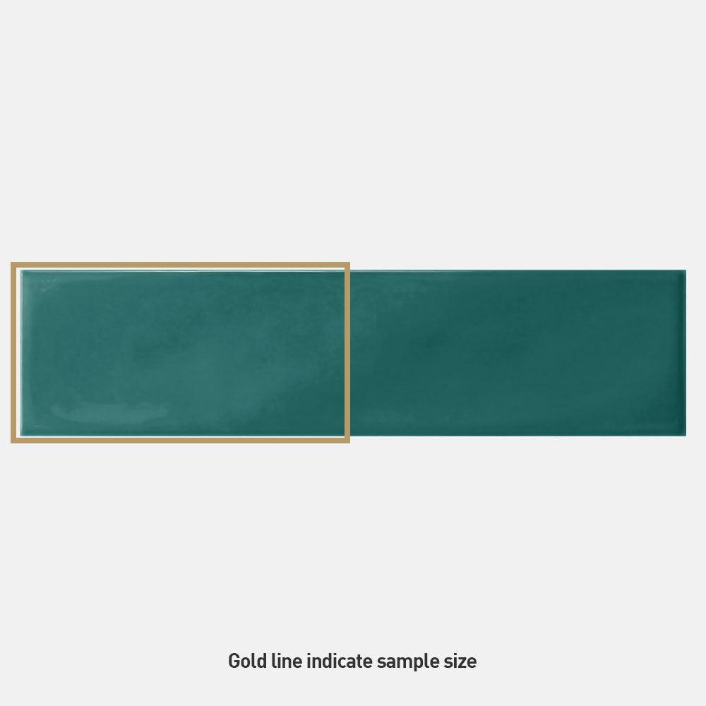 Metro Dark Green Wave 68x280 Matte Subway Tile - Premium Ceramic Wall Tile for Kitchen Backsplash, Bathroom & Shower - Waterproof & Easy to Clean