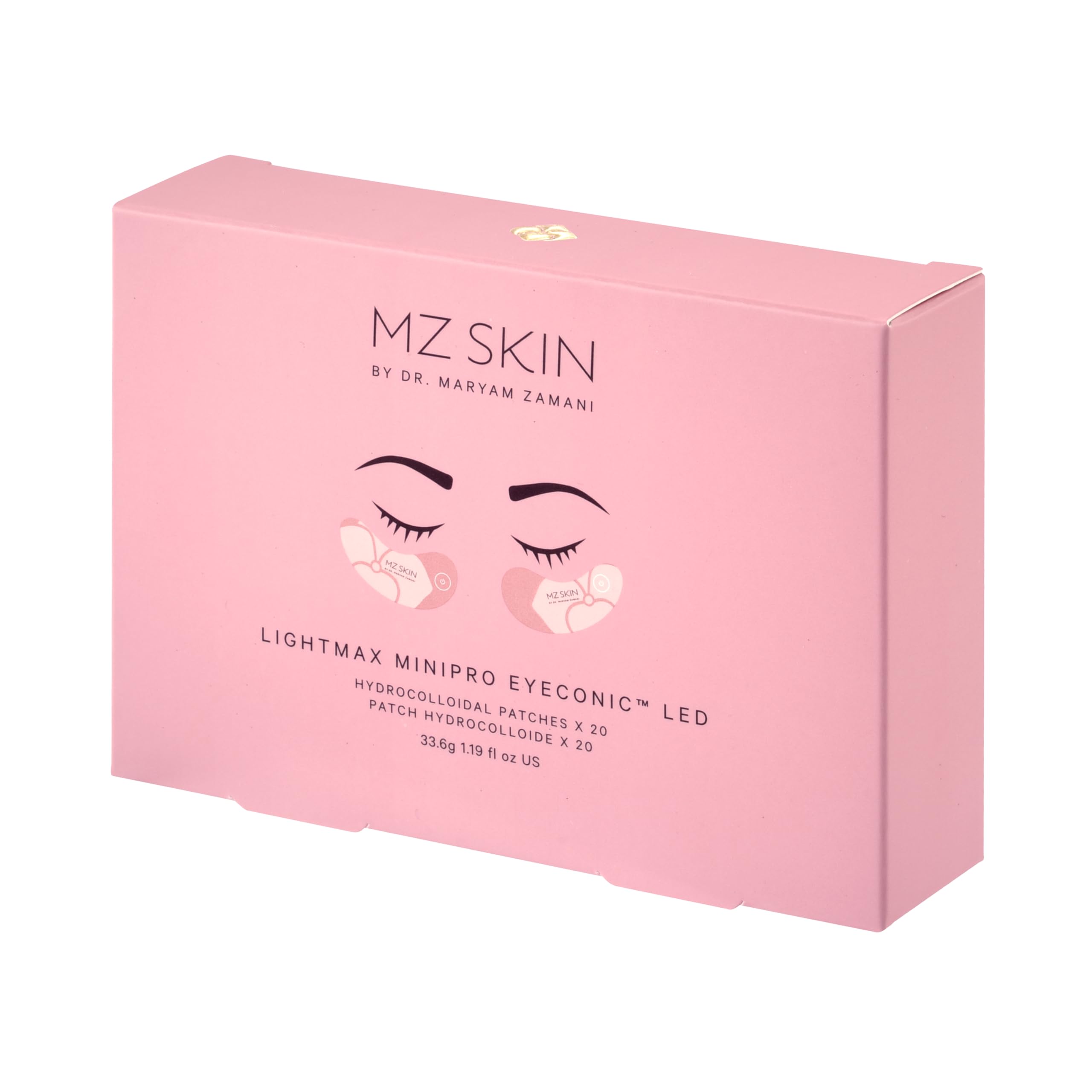 MZ Skin Lightmax Minipro Hydracollodial Eye Patches - 20 Pack Collagen-Boosting LED Treatment Pads for Puffiness, Fine Lines & Dark Circles | At-Home Eye Rejuvenation for Radiant Skin | Perfect for Night Routine, Travel & Self-Care