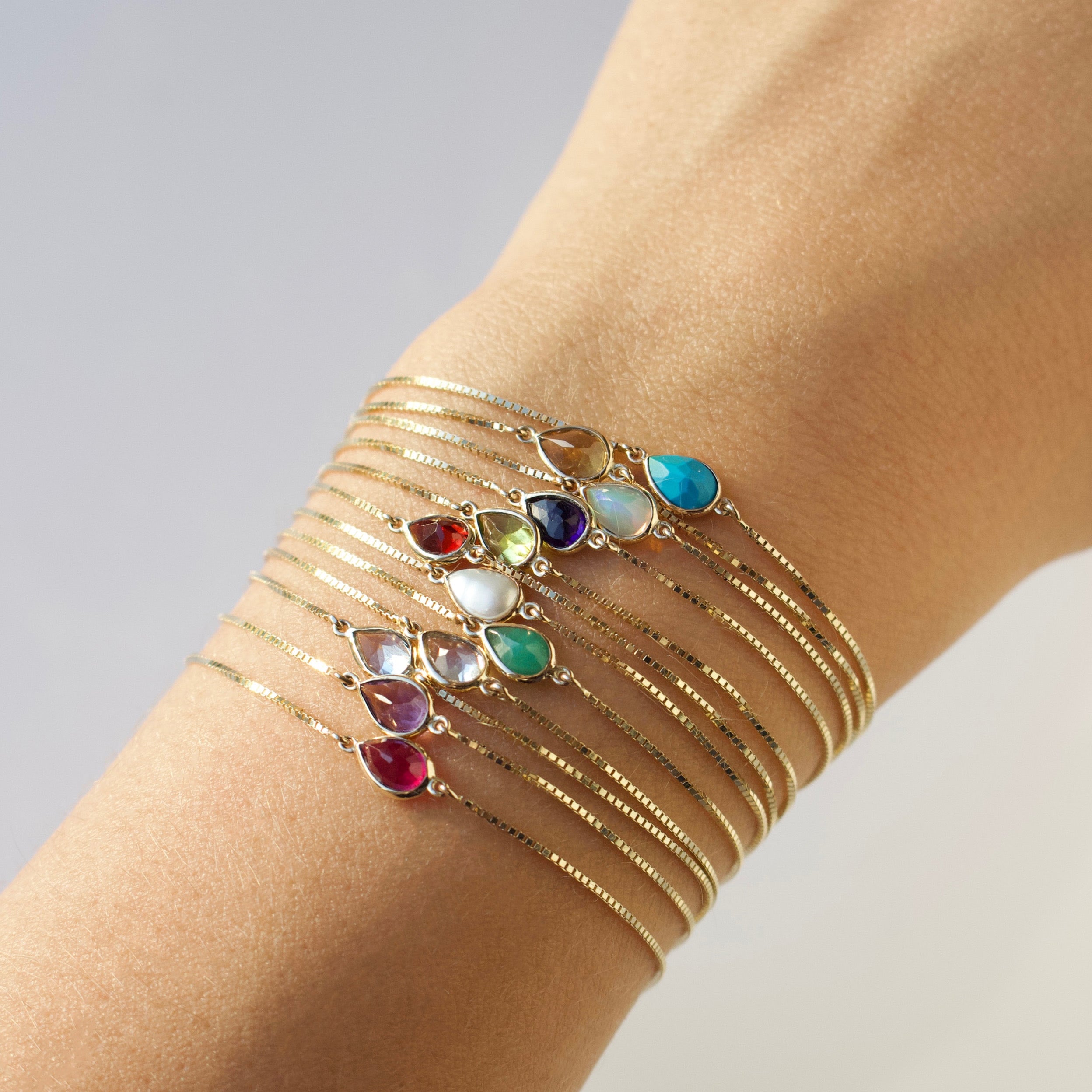 Birthstone Solitaire Bracelet - Dainty Sterling Silver Charm Bracelet for Women, Personalized Gift for Mom, Daughter, Wife - Perfect for Birthdays, Anniversaries & Special Occasions
