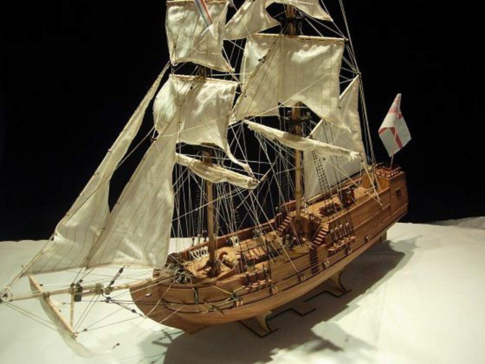 Golden Star Scale 1/100 Wooden Model Ship Kit - Premium DIY Wooden Boat Building Kit for Adults & Collectors - Perfect for Home Decoration, Gift Giving & Hobby Crafting