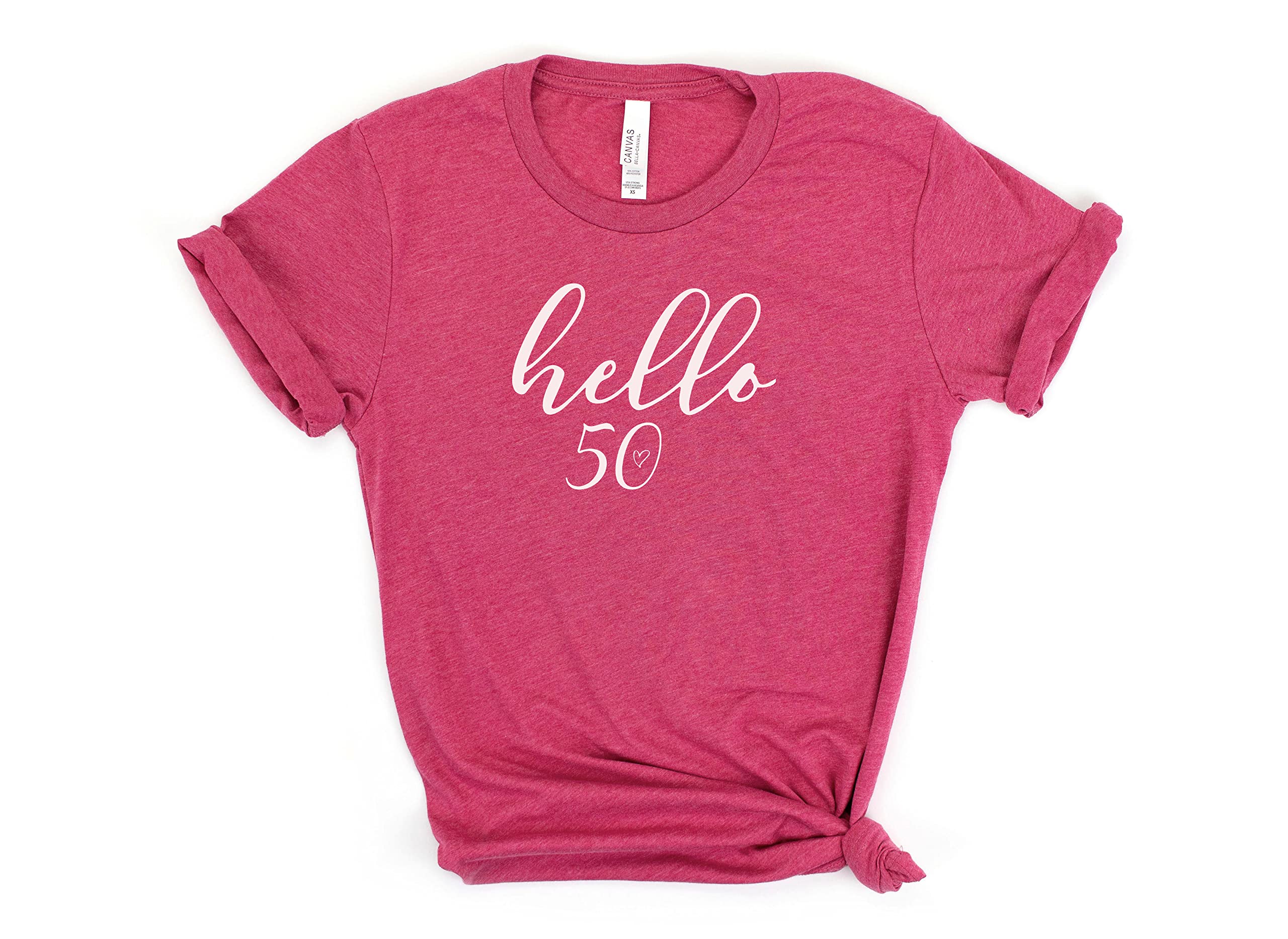 50th Birthday Shirt for Women & Men - Funny Hello 50 T-Shirt - Perfect 50th Birthday Gift Idea - Great for Birthday Parties & Celebrations