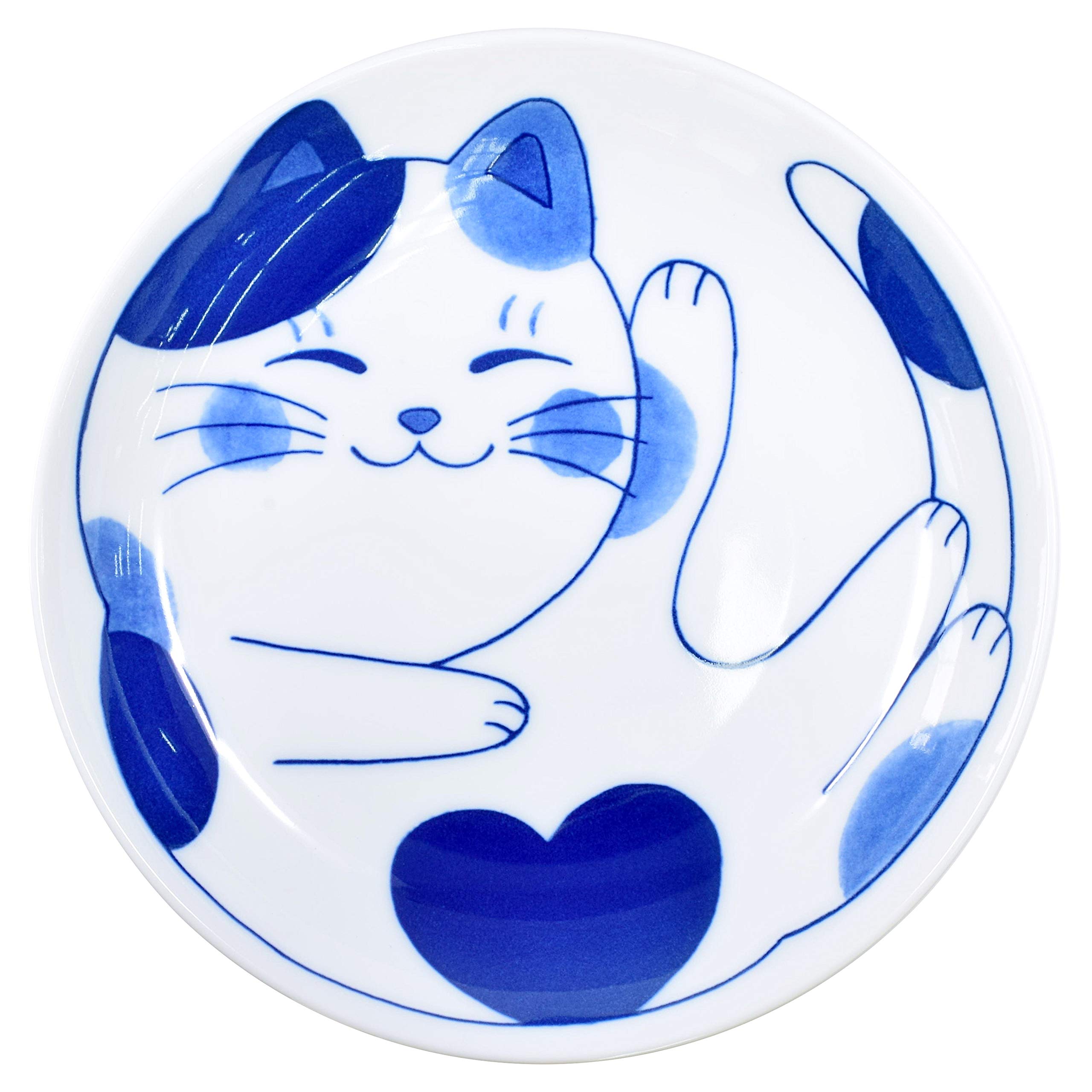Japanese Mino Ware Pasta Bowl - 7.9 Inch Cat Design Ceramic Rice & Soup Bowl for Curry, Salad, Noodles | NEKOCHIGURA Cat-Themed Dinnerware for Home & Restaurant Use
