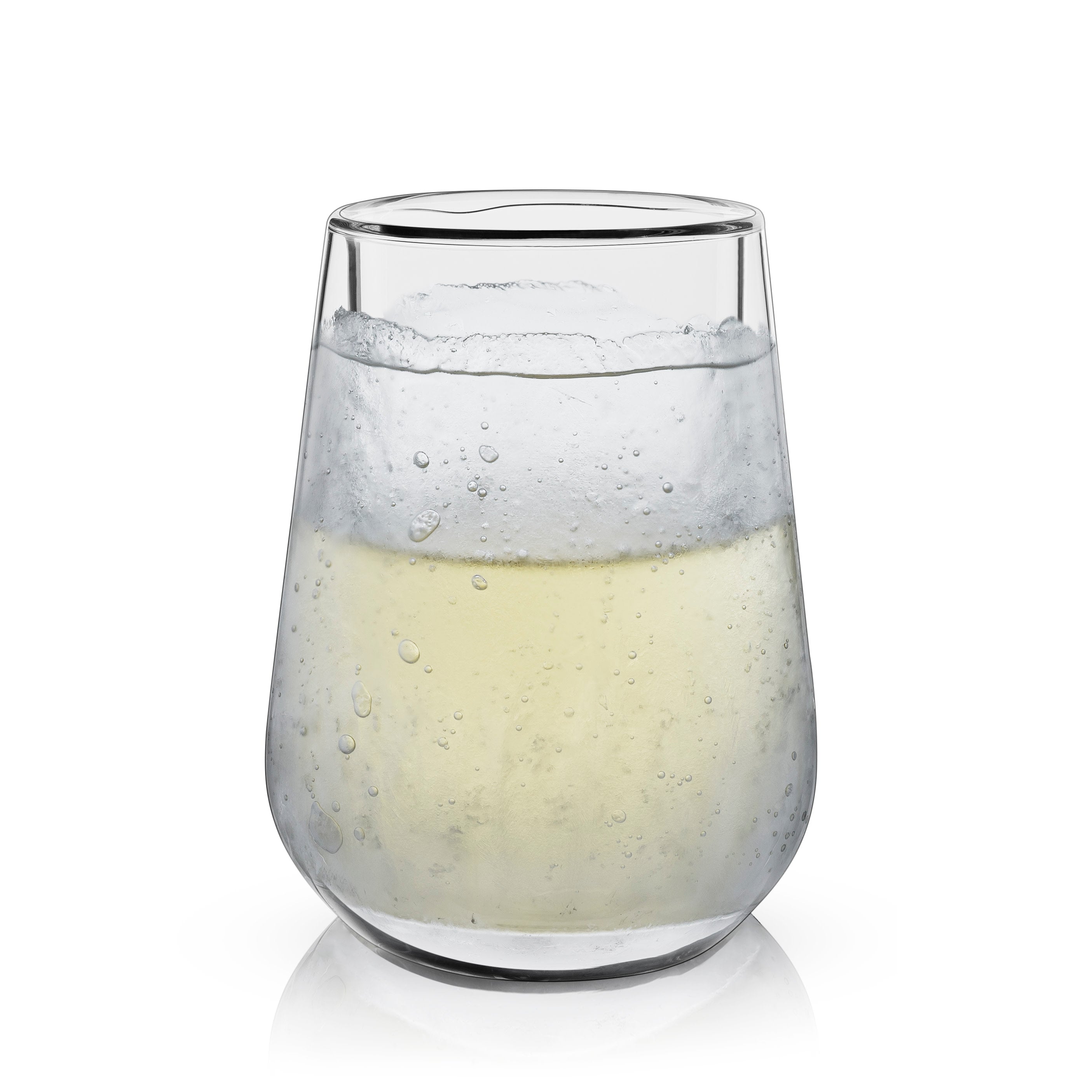 Premium Glacier Double Walled Insulated Wine Glasses - Set of 2, Shatterproof & BPA-Free - Perfect for Chilled White Wine, Cocktails & Outdoor Entertaining