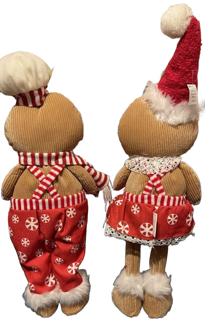 20 Pack Christmas Plush Gingerbread Figurines - Cute Holiday Decorations for Tree, Mantel & Home - Soft Stuffed Xmas Ornaments for Party, Gift Exchange & Festive Decor