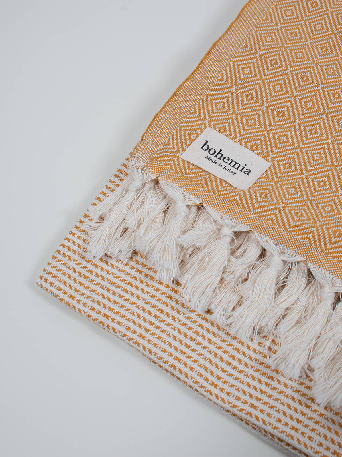 Premium Nordic Dot Hammam Towel - Soft & Absorbent Mustard Turkish Bath Towel for Spa, Beach, Yoga & Home Decor