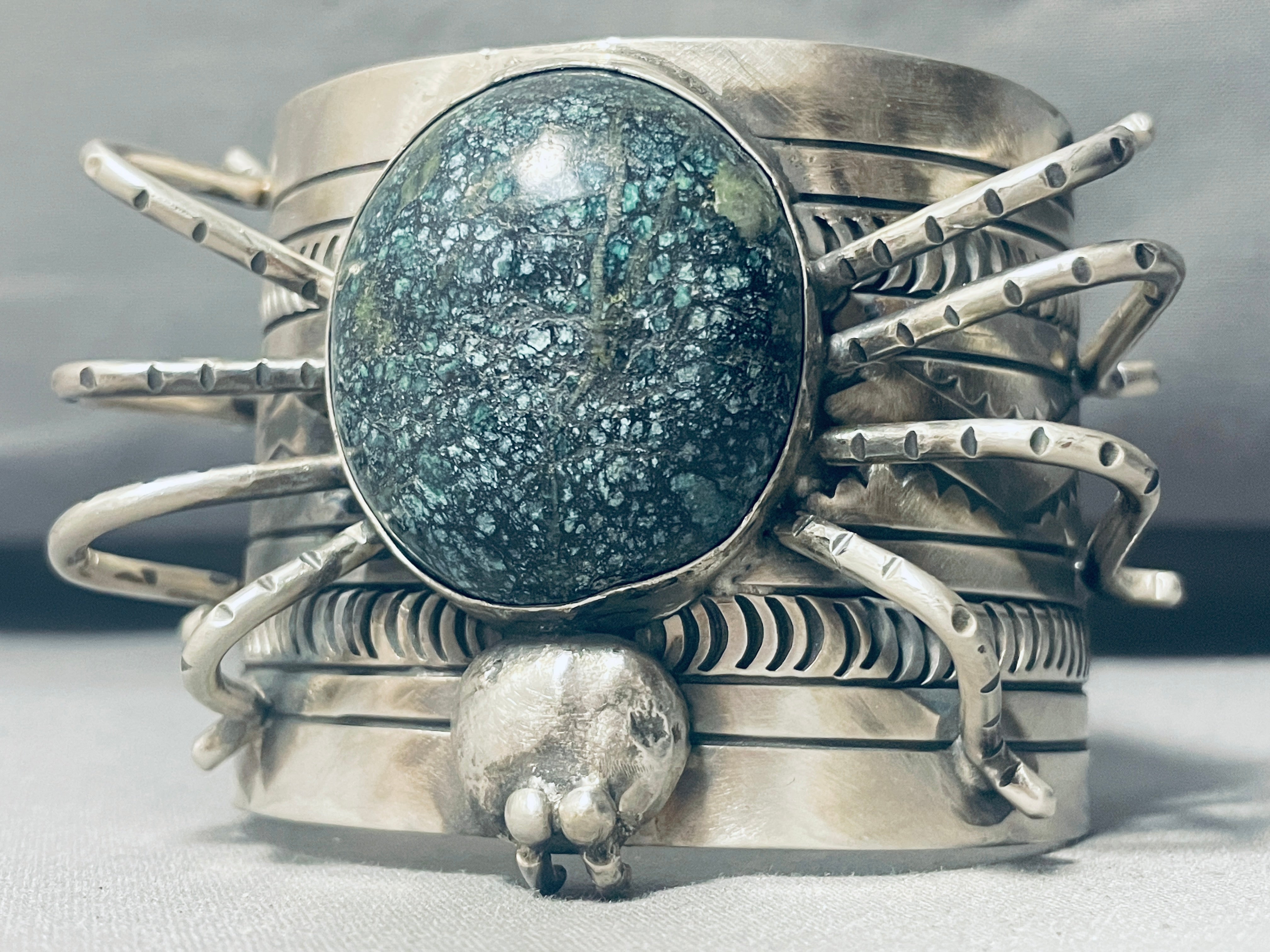 Authentic Navajo Sterling Silver Turquoise Bracelet - 185g Handcrafted Native American Jewelry for Women, Perfect for Boho Fashion & Special Occasions