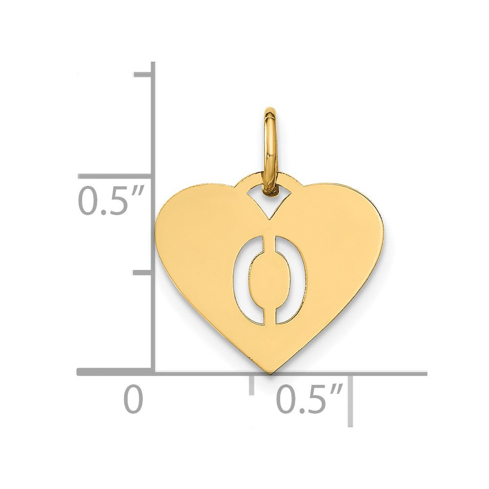 Gold Heart Cutout Letter O Pendant Necklace - Elegant Initial Jewelry for Women, Perfect Gift for Valentine's Day, Anniversary & Birthday - Dainty Layering Piece for Everyday Wear