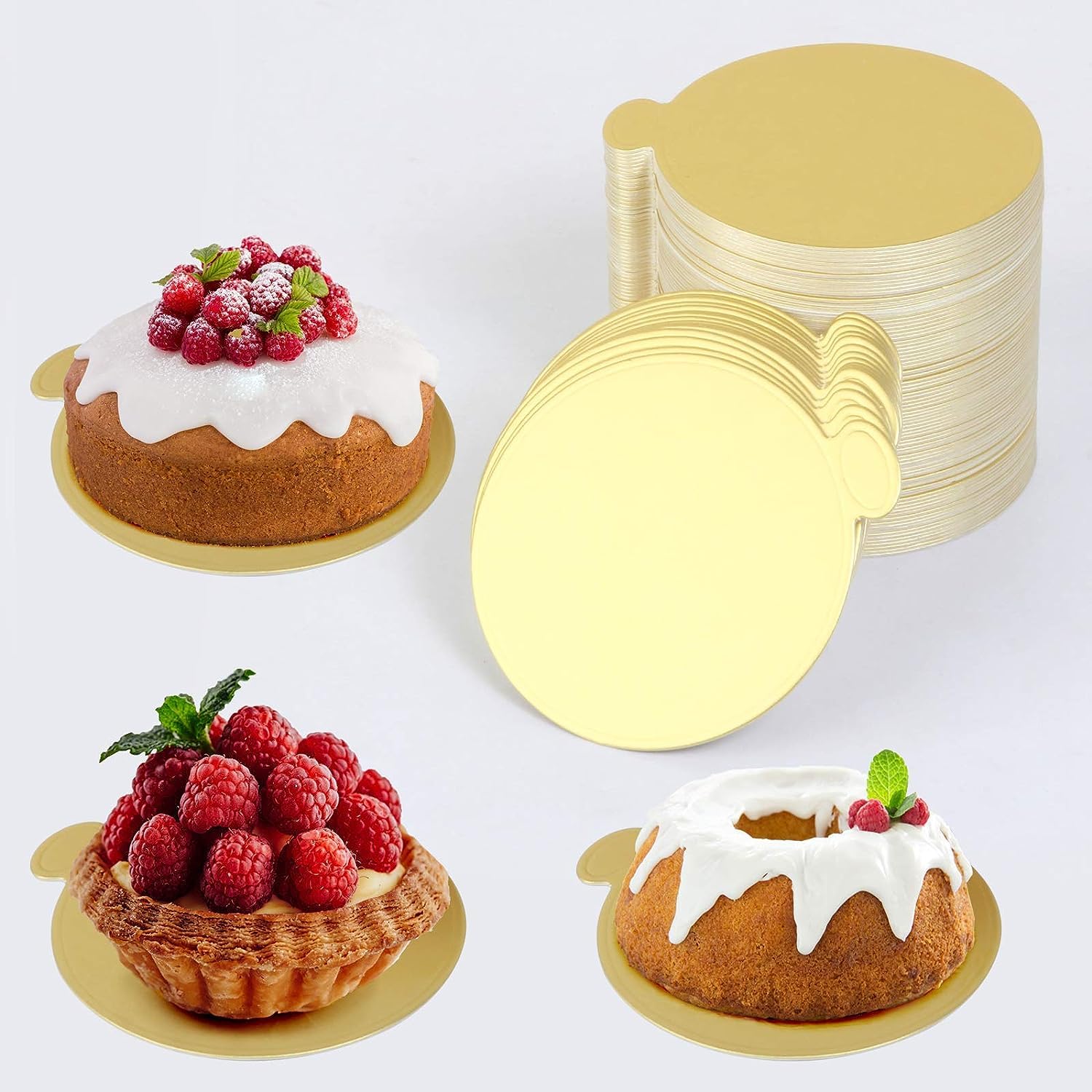 SMARTBUYER 100 Pcs 10 Inch Round Cake Boards - Sturdy Cardboard Cake Bases for Professional Baking & Cake Decorating - Perfect for Birthday, Wedding, and Party Cakes