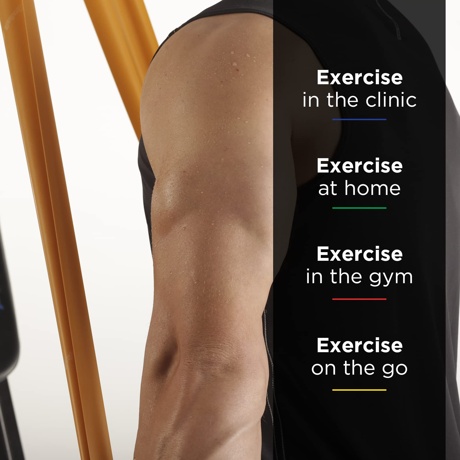 THERABAND Resistance Bands - 2 Pack (25 Yards Each) Professional Latex Exercise Bands for Strength Training, Physical Therapy & Home Workouts - Gold, Max Level 8 - Perfect for Upper Body, Lower Body & Core Exercises, Pilates & Rehabilitation