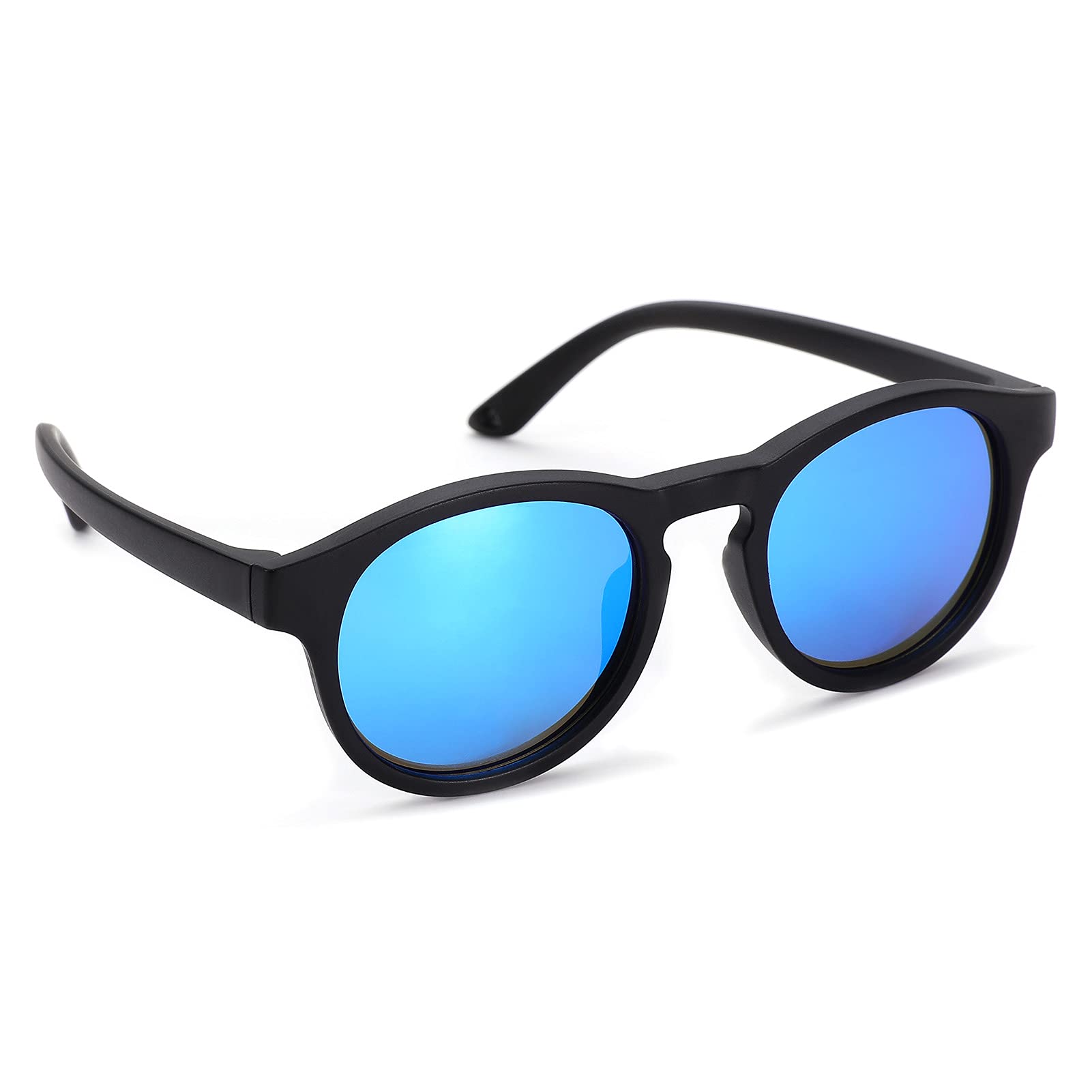 COASION Baby Sunglasses for 0-2 Years - UV400 Polarized, Flexible Round Frame with Adjustable Strap - Perfect for Beach, Outdoor Play & Car Rides