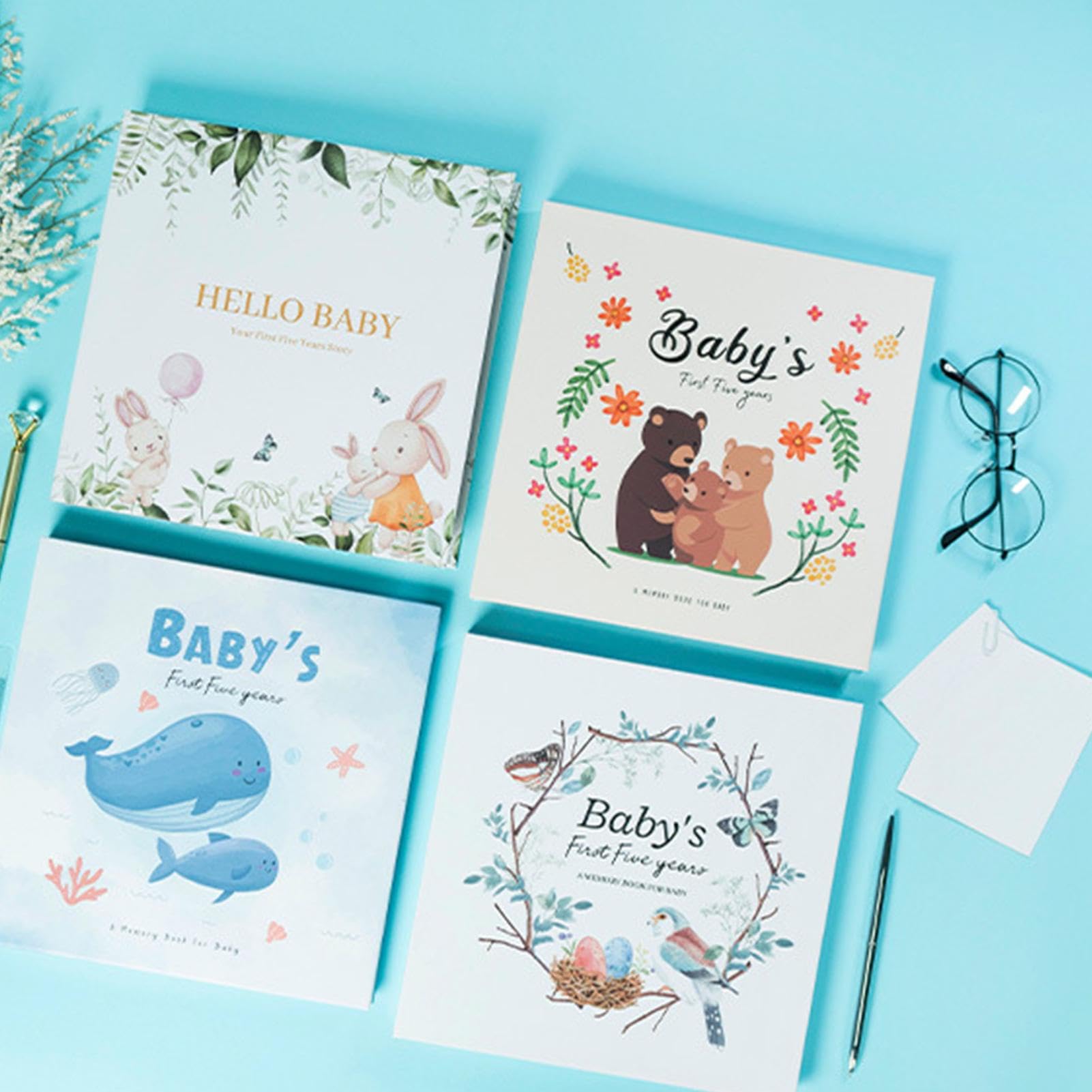 Baby Memory Book - Gender Neutral Keepsake Scrapbook for First 5 Years | Newborn Milestone Journal & Photo Album | Perfect Baby Shower Gift for New Parents | Capture Precious Moments from Birth to Toddler