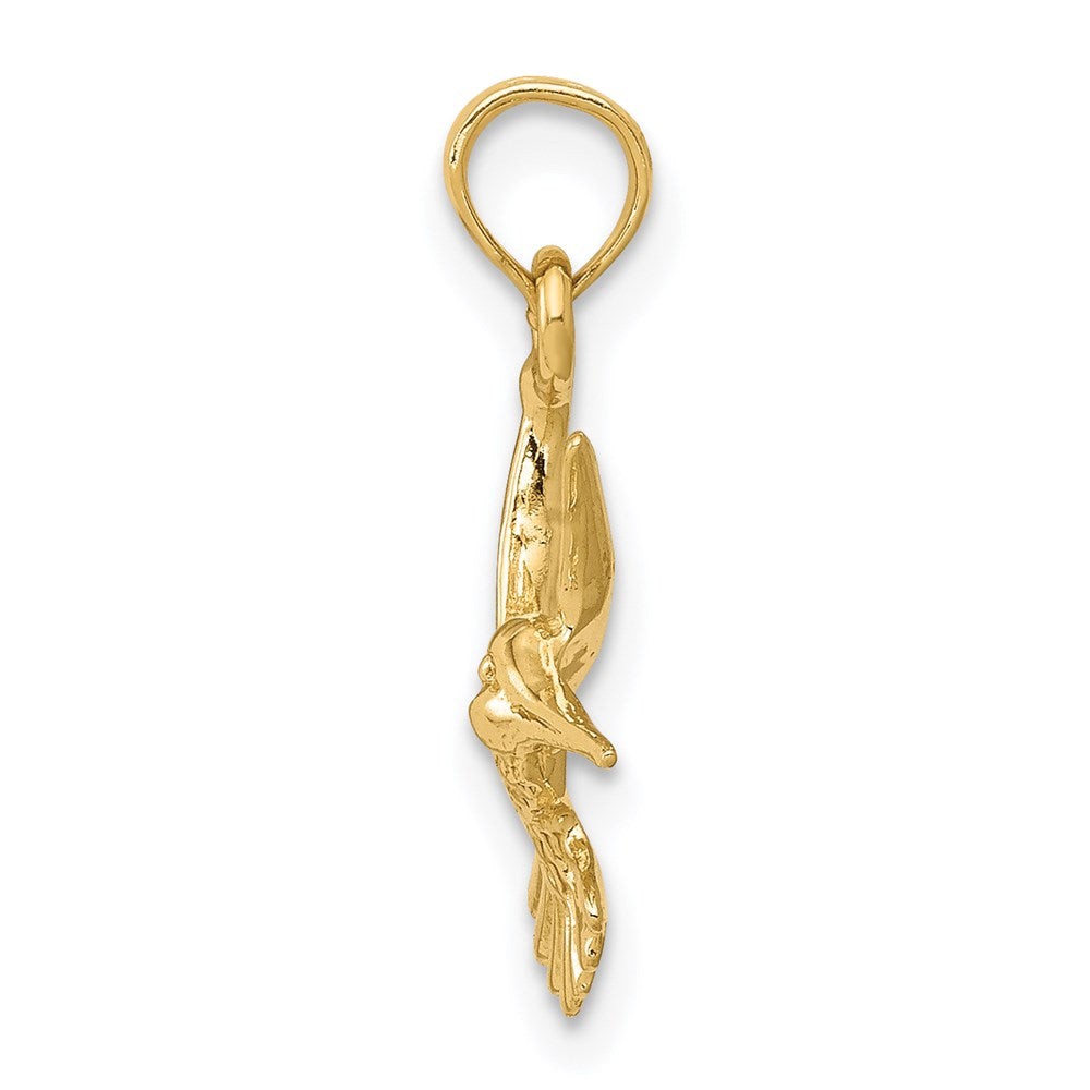 14K Gold Hummingbird Pendant Necklace - Elegant C3472 Model for Women | Perfect Gift for Birthday, Anniversary & Special Occasions