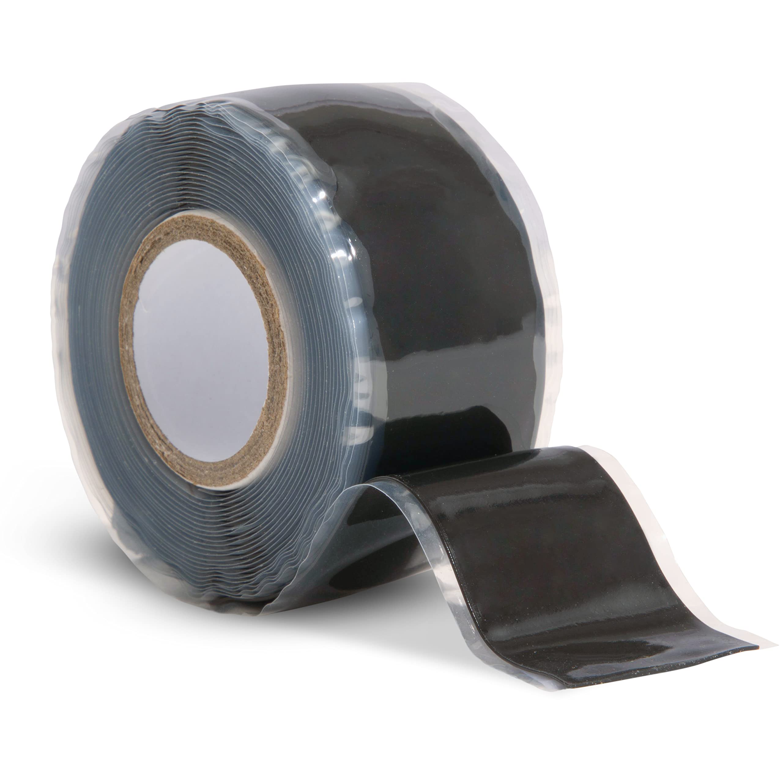 Self-Fusing Silicone Bike Handlebar Tape - 10 Ft Waterproof Grip Tape for Road Bike Repair, Black - Non-Slip Handlebar Finishing Tape for Cycling, Commuting & Sports Use