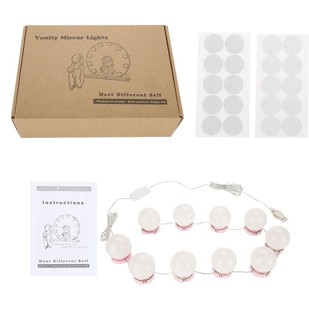 LED Mirror Lights Kit - Vanity Mirror Bulbs with Lens for Makeup & Grooming | Perfect for Bathroom, Dressing Room & Salon Lighting