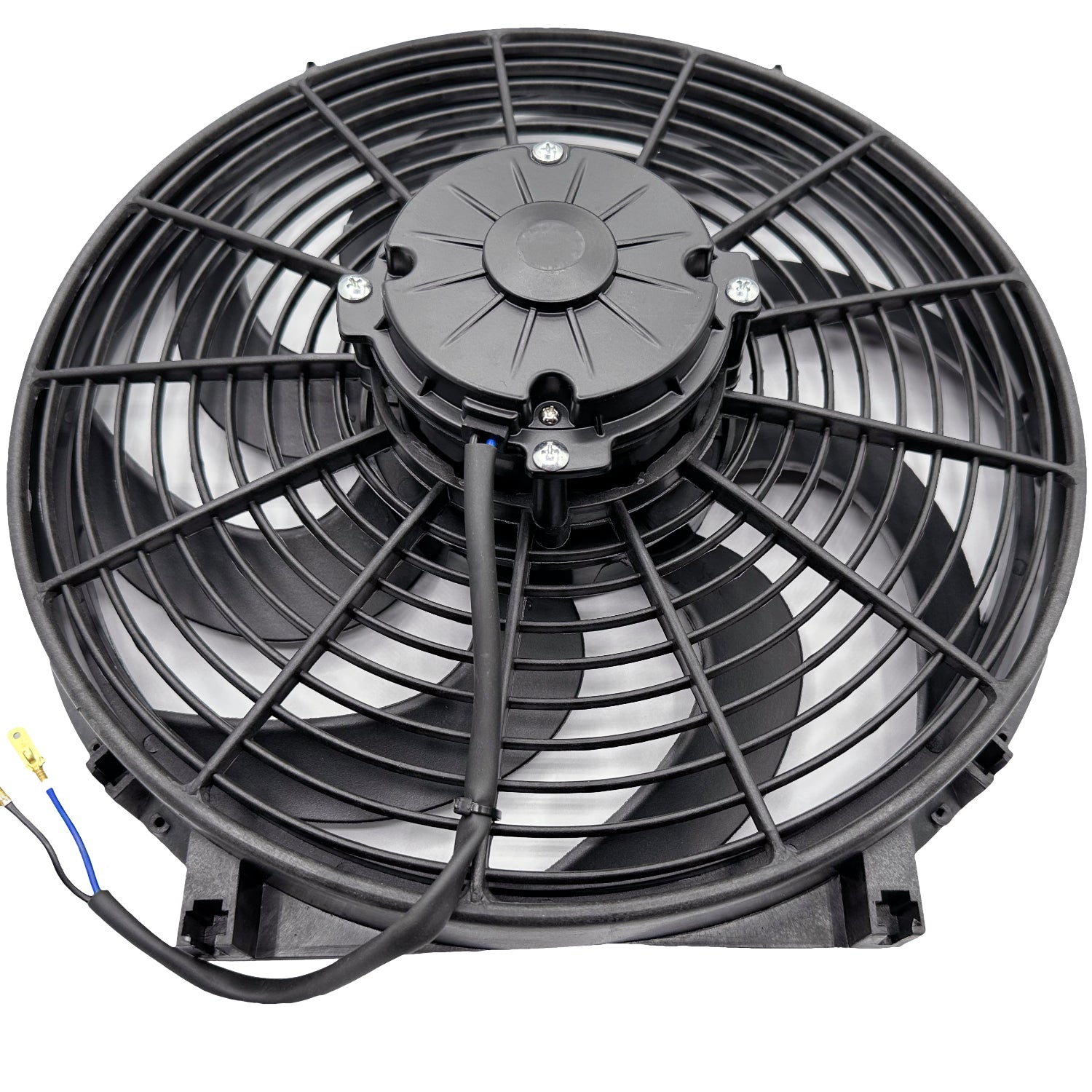 14-15 Inch 180W Electric Cooling Fan Kit with Radiator Hose and Ground Thermostat Wiring - Perfect for Car, Truck & SUV Engine Cooling Systems