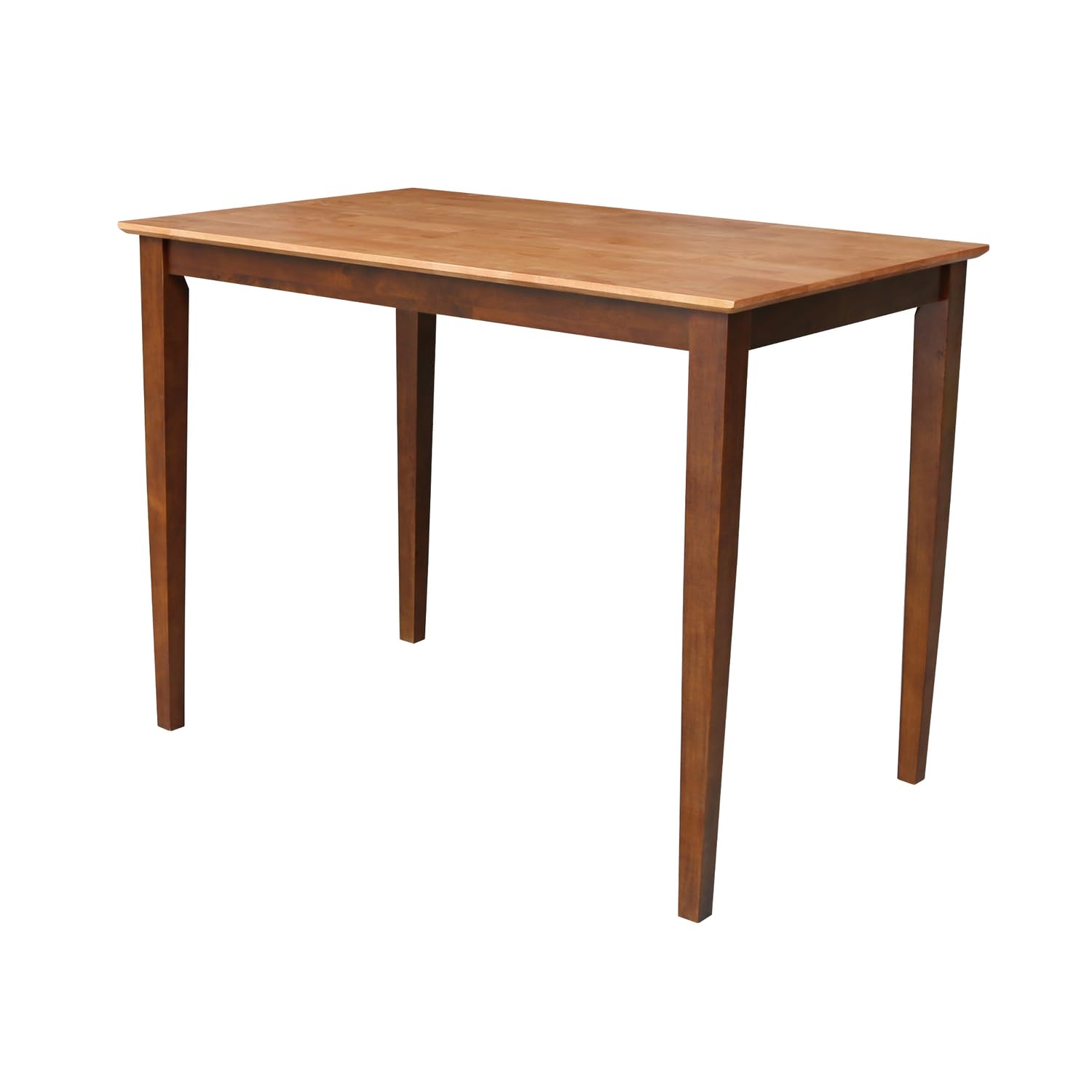 IC International Concepts Dining Table - Solid Wood Kitchen Table, Cinnamon/Espresso Finish - Perfect for Family Dinners & Entertaining Guests