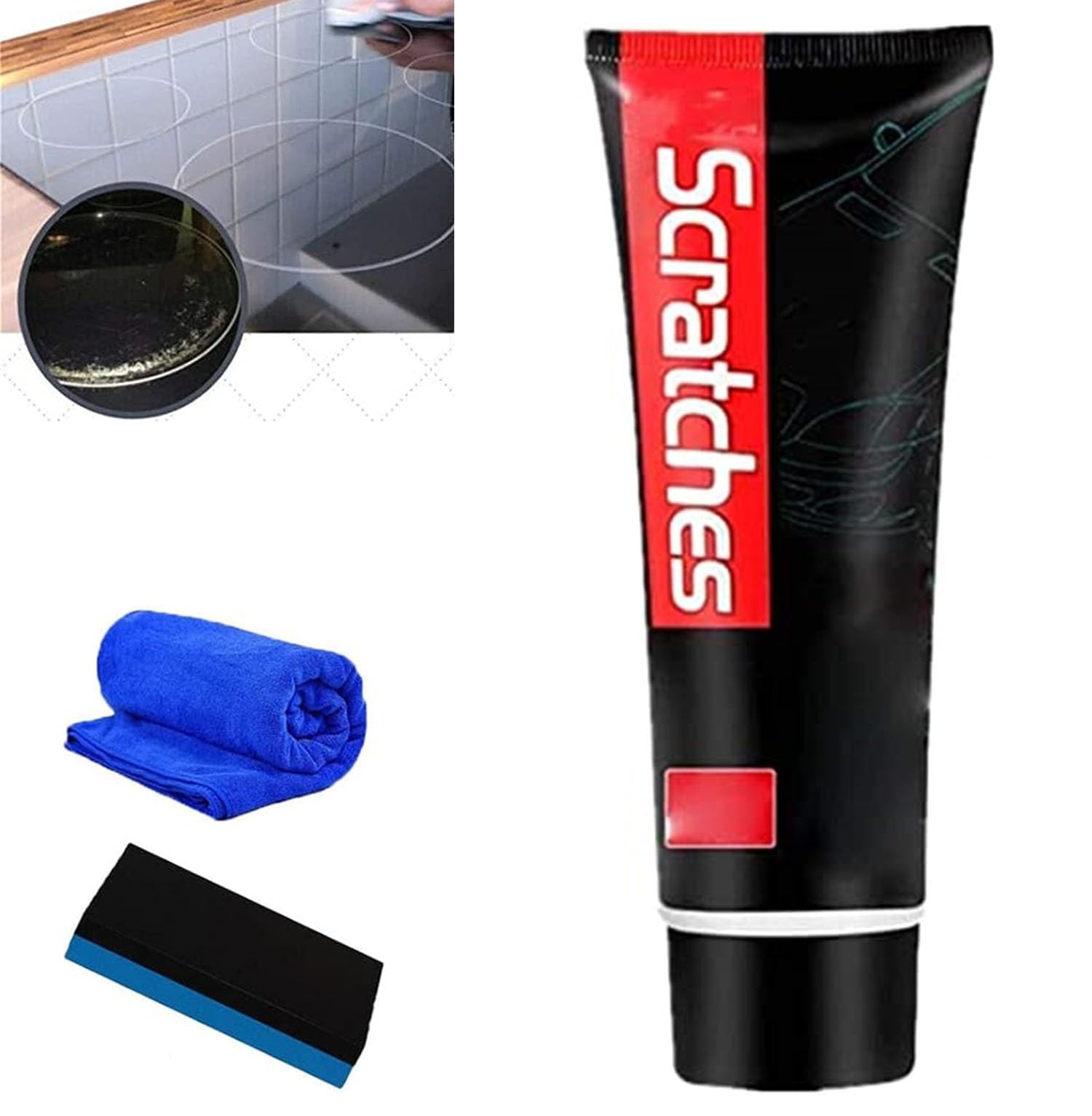 Deysen 100ml Scratch-Free Stove Top Repair Wax - Ceramic Glass Cooktop Scratch Remover & Polisher, Car Paint Scratch Repair Kit, Kitchen Stove Cleaner for Home Use | Perfect for Restoring Shine on Stovetops, Cars & Glass Surfaces