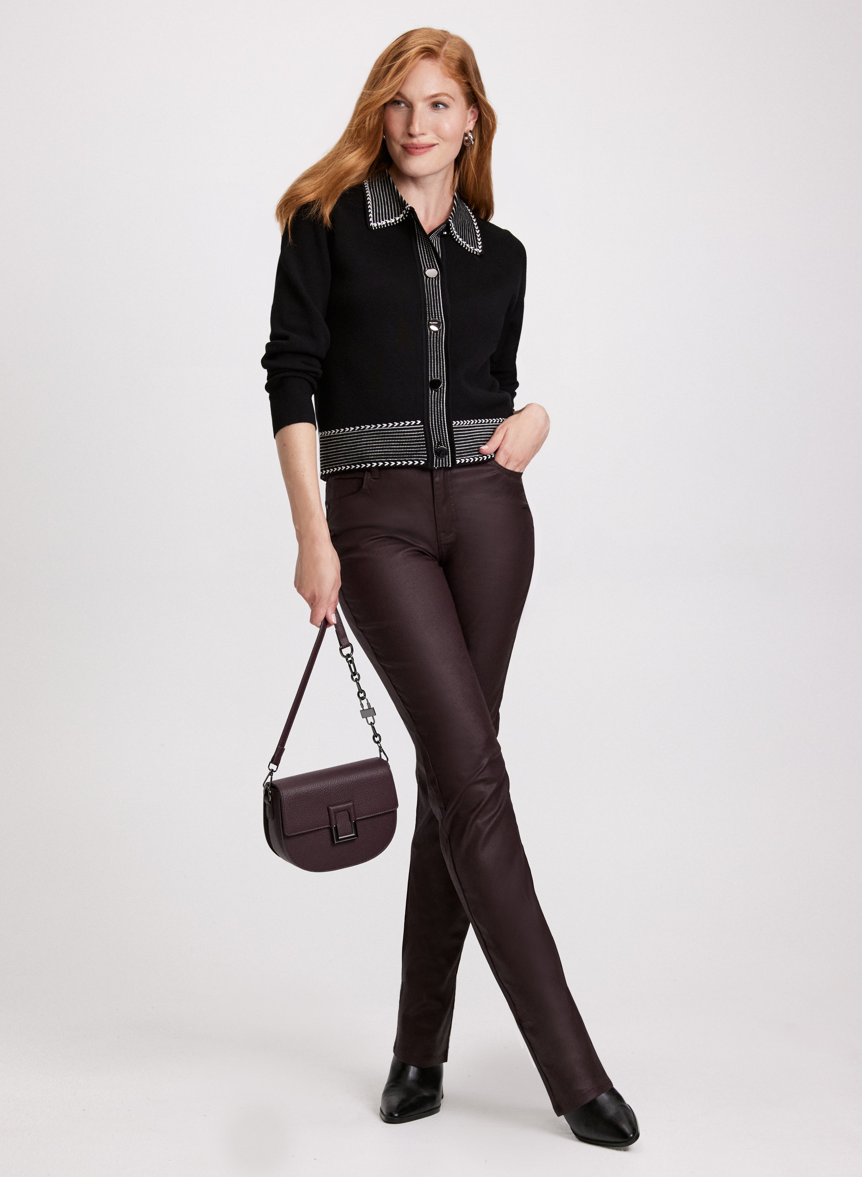 Slim Fit Coated Jeans for Women - Stretchable High Waist Skinny Pants - Perfect for Casual Wear, Office & Night Out