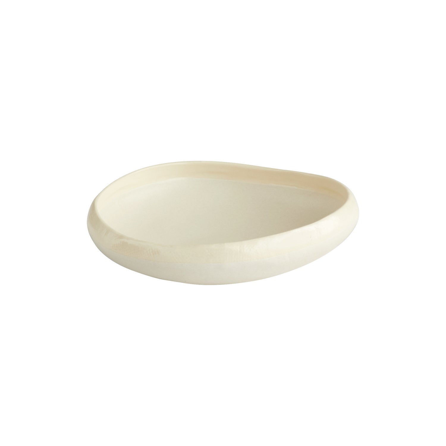 Cyan Design 11214 Elon Bowl - White Small Ceramic Fruit Bowl for Kitchen, Dining Table, or Home Decor