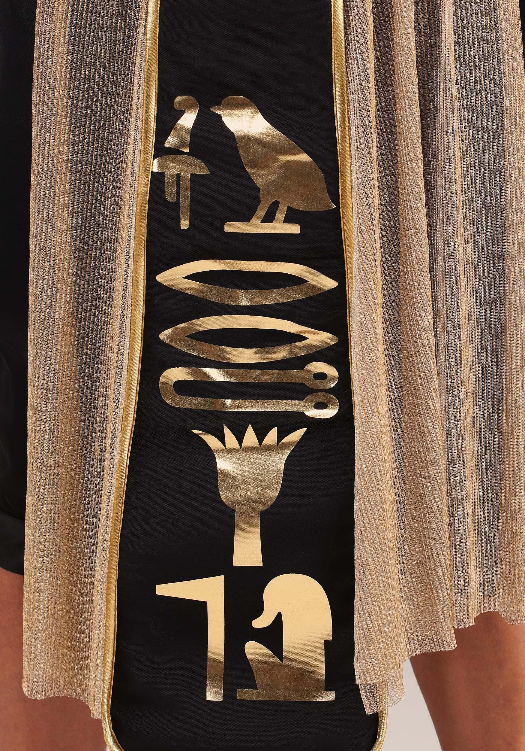 Premium Black & Gold Egyptian Pharaoh Costume for Men - Authentic Halloween Outfit for Cosplay, Themed Parties & Historical Reenactments