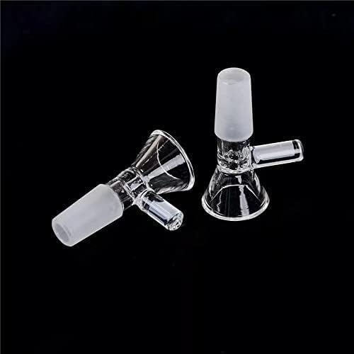 10 Pcs Mini Glass Bowls with 14mm Small Glass Funnel with Handle - Premium Kitchen Funnels for Filling Bottles, Spices, Oils & DIY Crafts | Perfect for Home Baking, Cocktail Making & Essential Oil Blending
