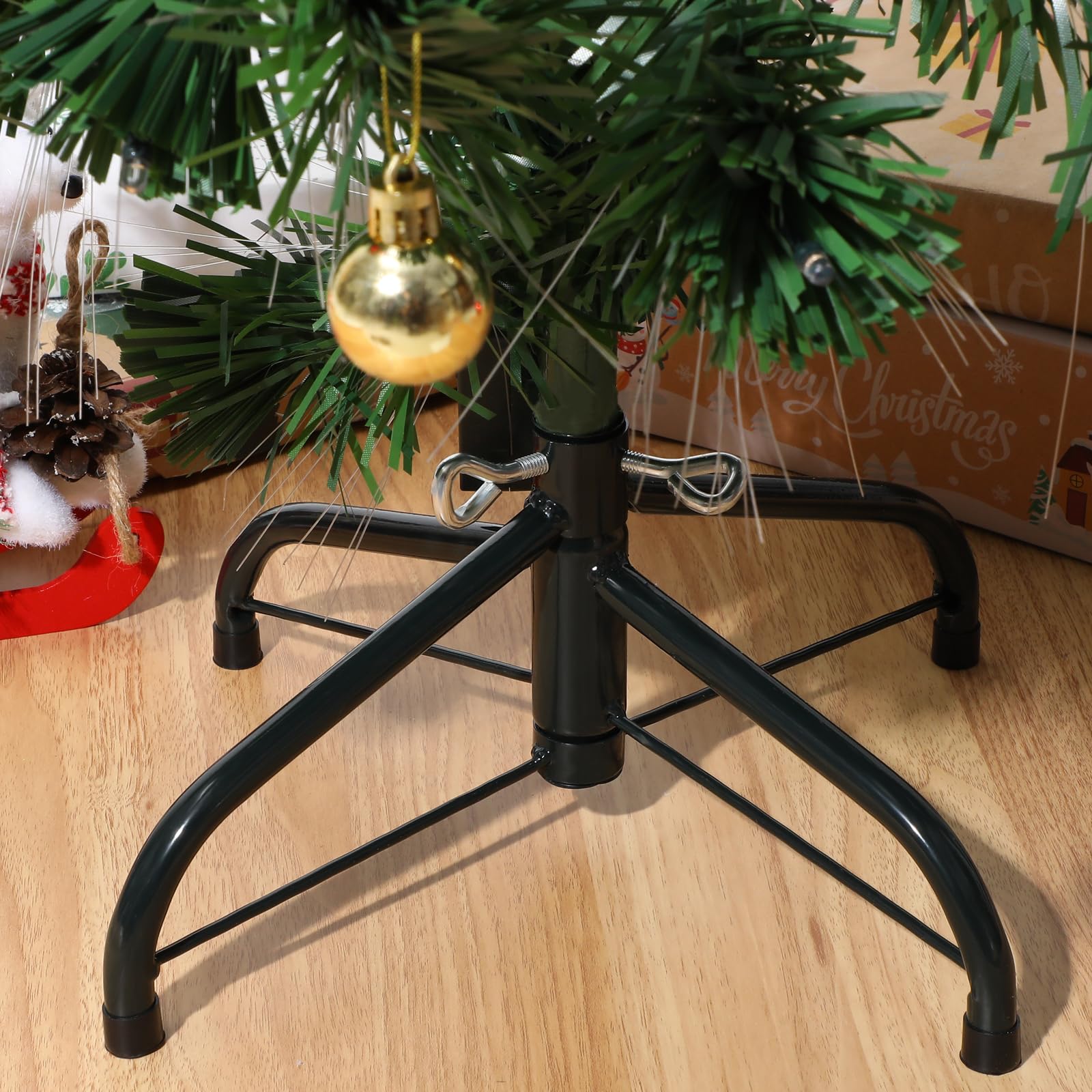 DOITOOL Folding Christmas Tree Stand - Heavy Duty Xmas Tree Base for Artificial Trees 0.5-0.7 Inch Pole - Replacement Tree Stand for Indoor Holiday Decorations (Perfect for Living Room, Office & Christmas Party Setup)