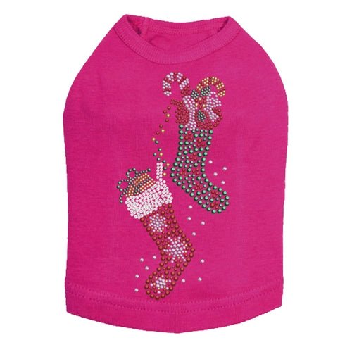 Christmas Stockings for Dogs - Festive Holiday Pet Tank Tops in Multiple Colors - Perfect for Christmas Photos & Pet Parties