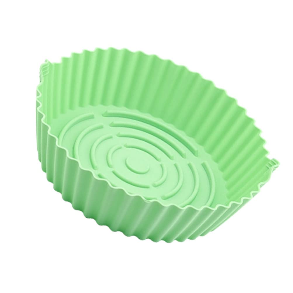 UPKOCH 19cm Silicone Air Fryer Basket - Non-Stick, Heat-Resistant Replacement for Parchment Paper - Perfect for Air Fryers & Oven Accessories - Ideal for Healthy Cooking, Roasting Vegetables & Crispy Snacks