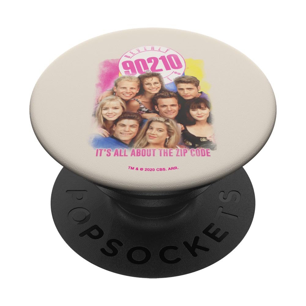 Beverly Hills 90210 TV Show Cast Group Photo PopSockets PopGrip - Swappable Phone Grip & Stand for iPhone, Samsung, Smartphones - Perfect for Fans, Collectors and TV Show Enthusiasts