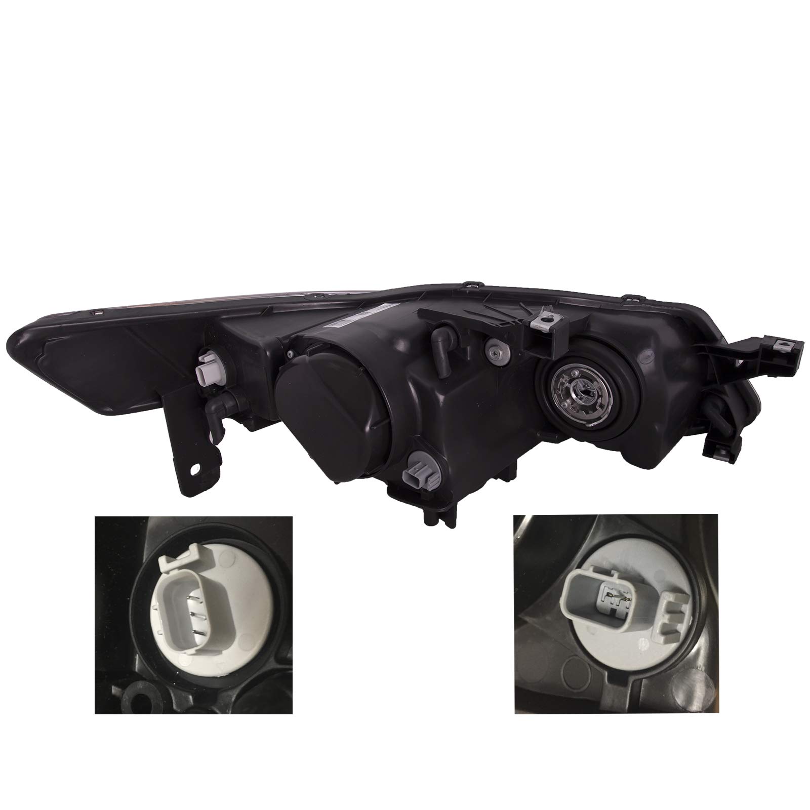 HEADLIGHTSDEPOT Replacement Headlights Set - Left Driver & Right Passenger Side Pair for Acura TL Base/Navi Model with Auto Level Control - Perfect for Night Driving & Foggy Conditions