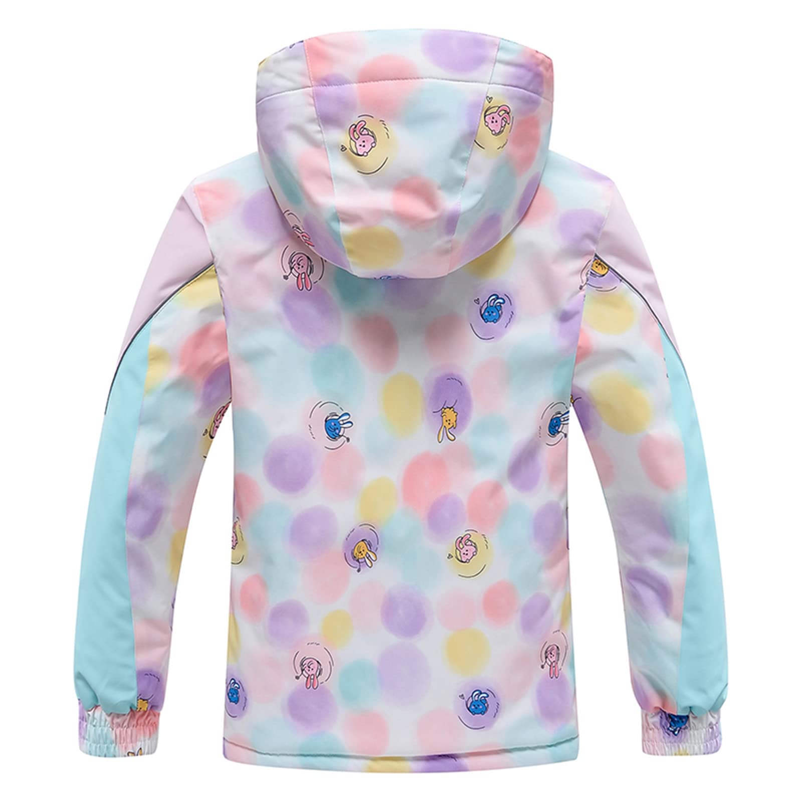 WOWULOVELY Girls Winter Ski Suit - Thickened Warm Hooded Snowsuit & Pants Set for Toddlers - Perfect for Skiing, Snowboarding & Outdoor Winter Play