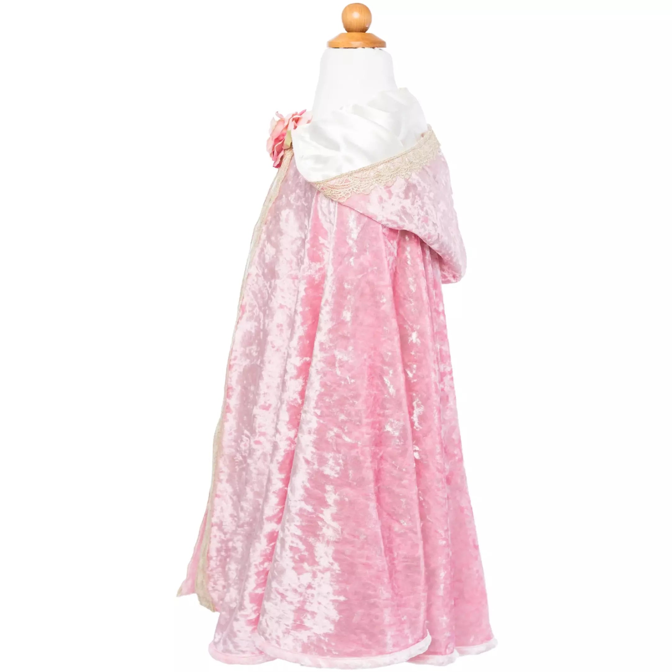 Deluxe Pink Rose Princess Cape - Elegant Costume Accessory for Girls' Dress-Up, Halloween & Birthday Parties | Perfect for Fairy Tale Play, Photo Shoots & Special Events