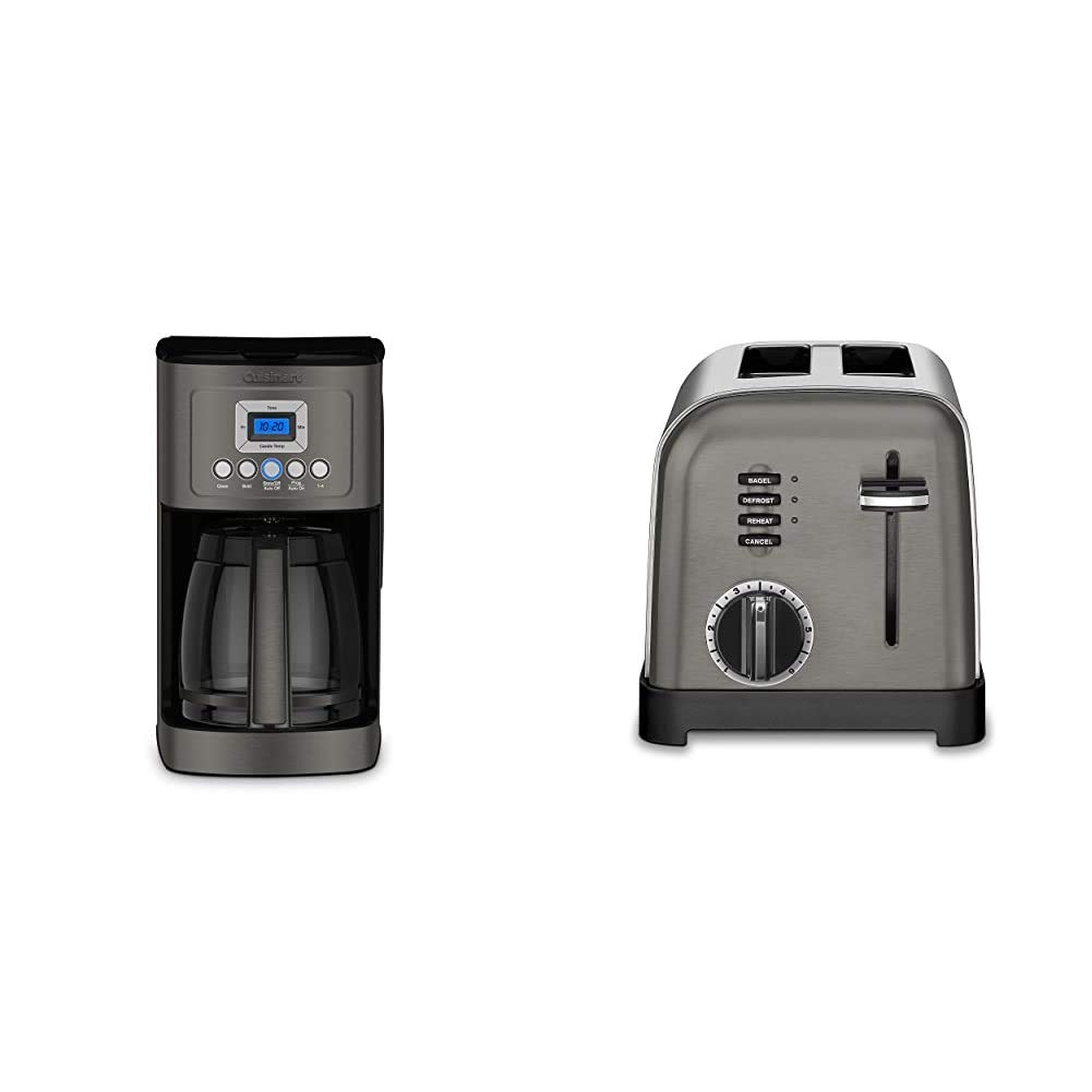 **Cuisinart 12-Cup Programmable Coffee Maker & 2-Slice Toaster Bundle - Perfect for Home Kitchen & Breakfast Setup**