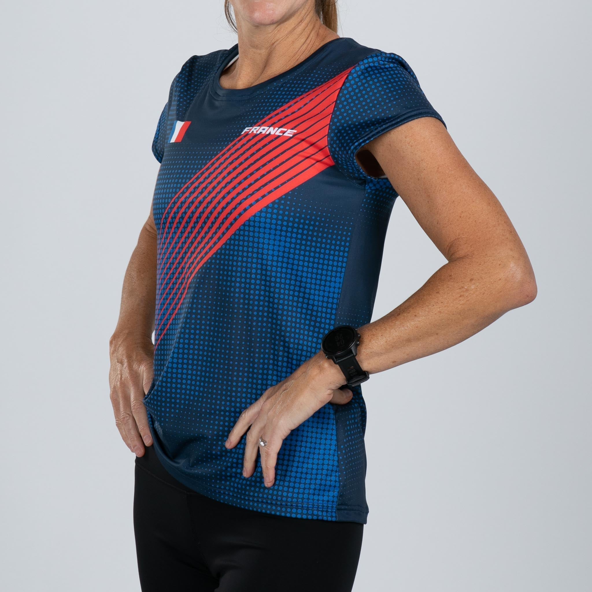 Women's Limited Edition Running T-Shirt - Breathable & Lightweight Workout Top for Jogging, Gym & Fitness | France Inspired Athletic Wear