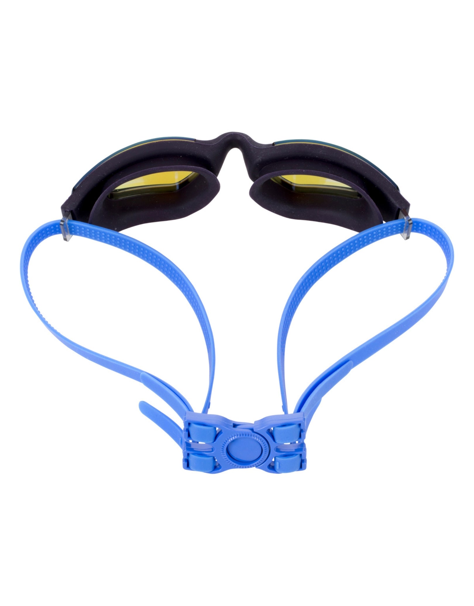Fashy Splash II Mirrored Adult Swim Goggles - Blue/Black - Anti-Fog UV Protection for Swimming, Snorkeling & Water Sports