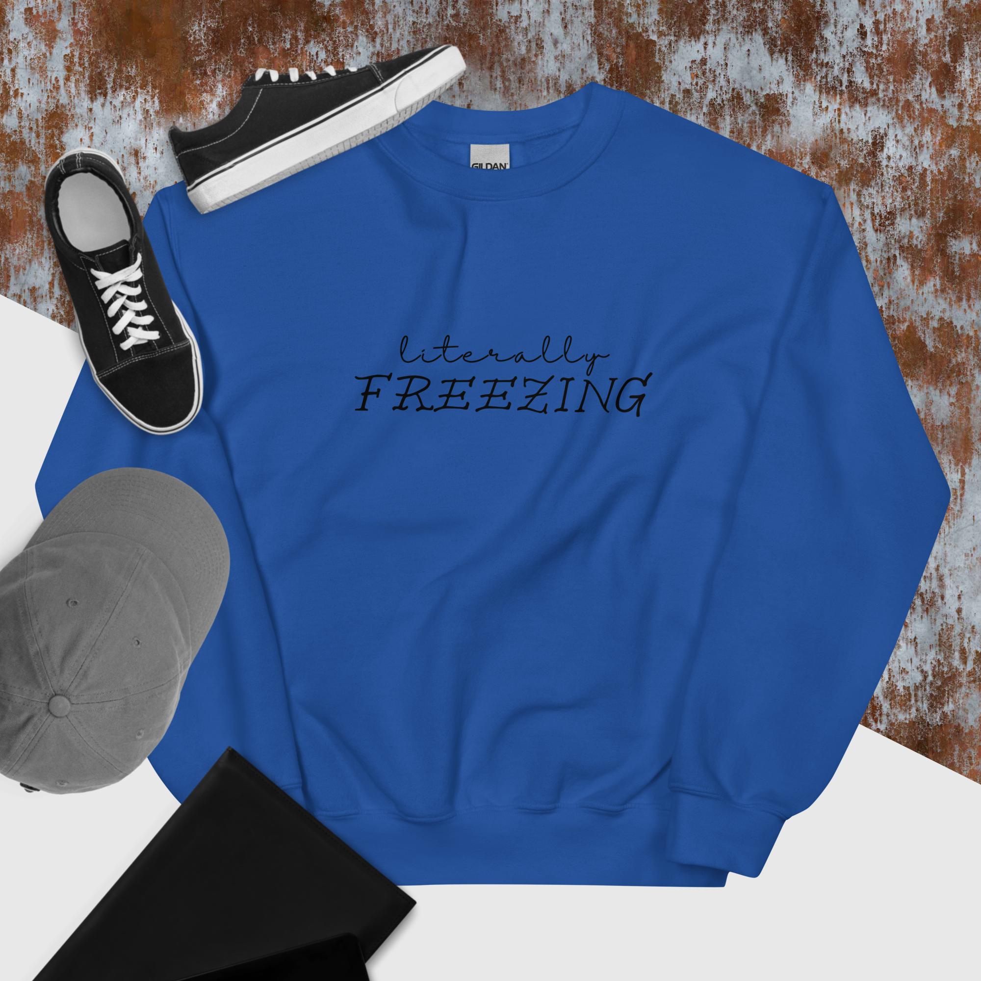 Unisex Freezing Sweatshirt - Cozy Winter Pullover for Men & Women | Perfect for Cold Weather, Outdoor Activities & Casual Wear