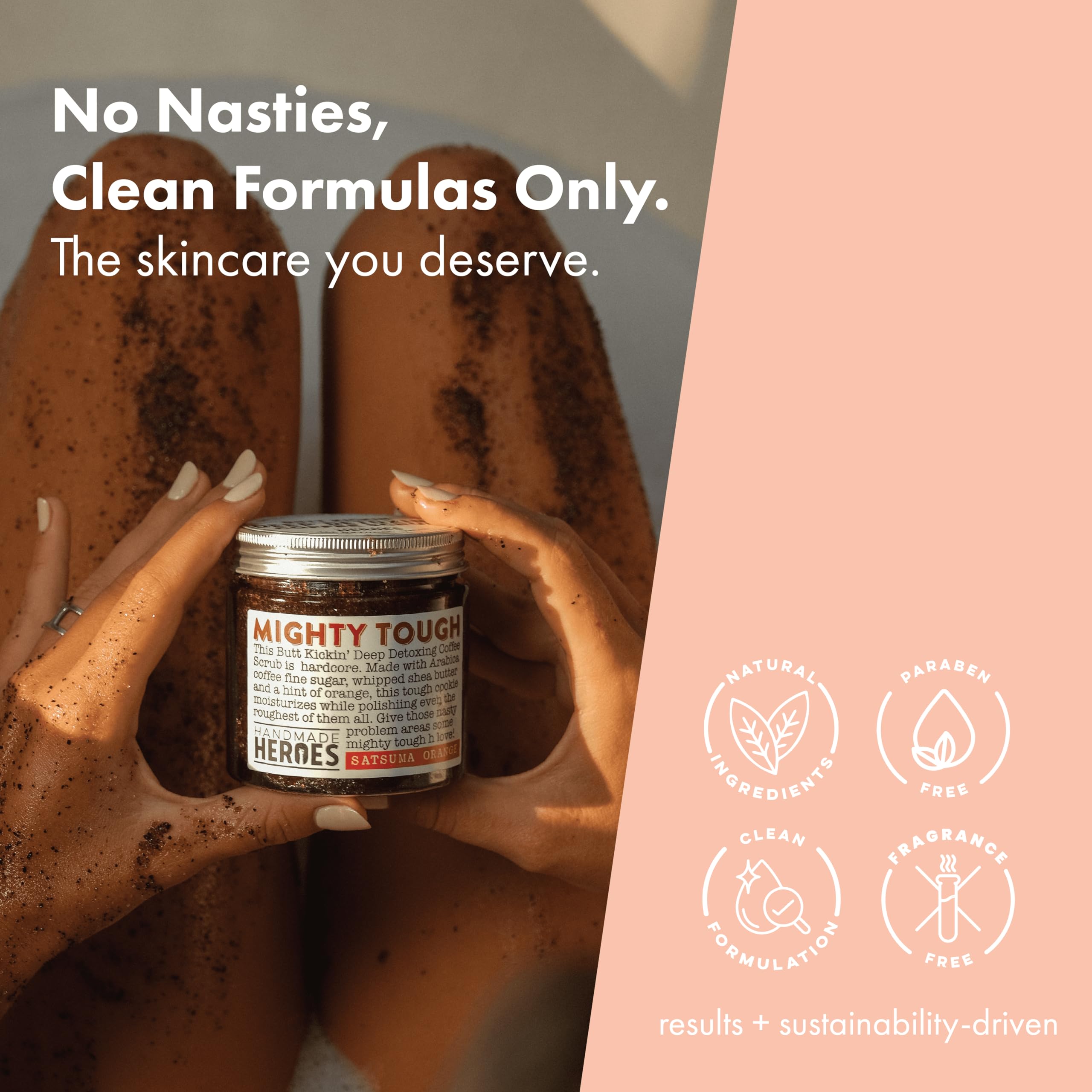 Natural Vegan Coffee Scrub Bundle for Feet, Body & Lips - Exfoliating Skin Care by Handmade Heroes | Perfect for Spa Day, Dry Skin Treatment & At-Home Self Care