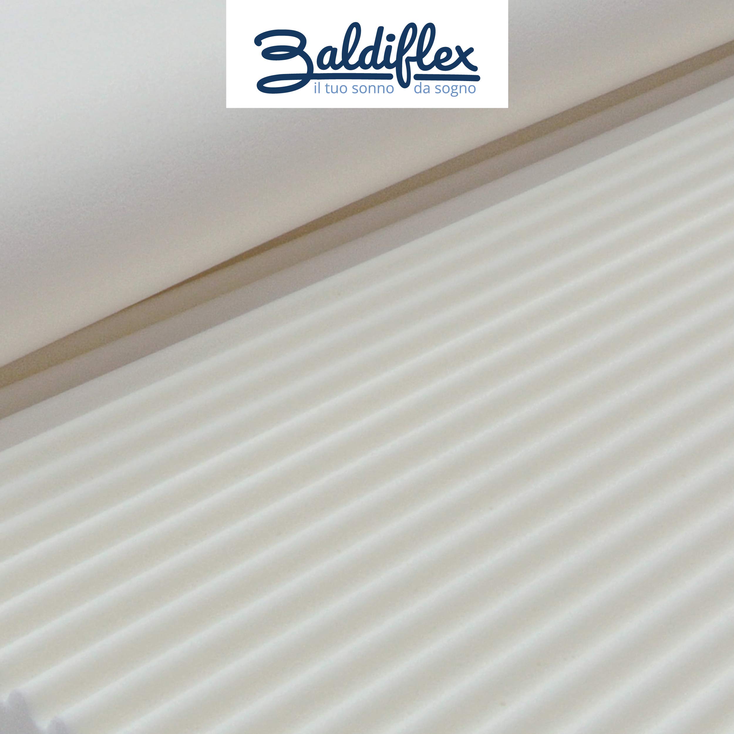 Baldiflex Wave Memory Foam Mattress Topper with Removable Cover - 5cm Ergonomic Support, Hypoallergenic & Dust Mite Resistant for Better Sleep & Back Pain Relief | Perfect for Bedroom, Guest Room & Dorm Use
