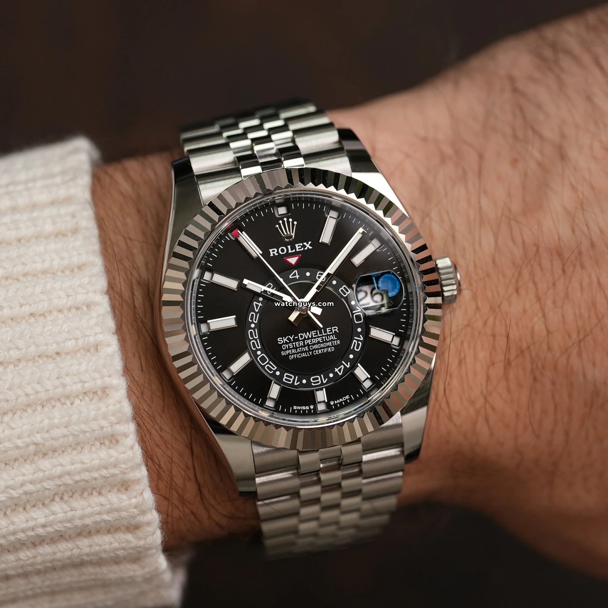 Rolex Sky-Dweller 336934 Men's Watch - Black Dial, Jubilee Bracelet - Luxury Automatic Watch for Business, Travel & Special Occasions