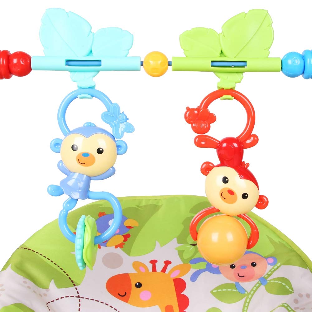 Detachable Soft Baby Rocking Chair Cradle with 2 Toys - Portable Infant Seat for Newborns & Toddlers - Perfect for Nursery, Bedroom & Travel Use