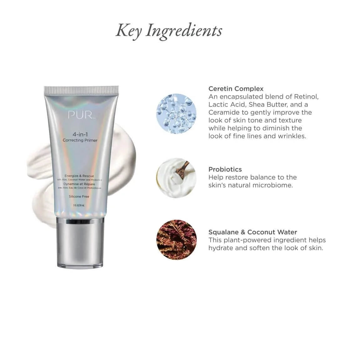 Correcting Primer Energize & Rescue - Brightening & Hydrating Face Primer for Flawless Makeup Base | Perfect for Daily Skincare & Special Occasions
