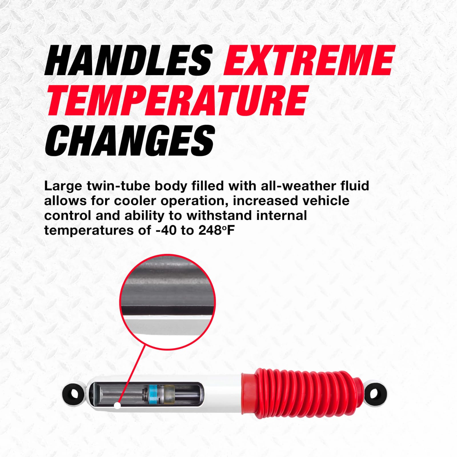 Rancho RS5000X Gas Shocks Set for 2013-2014 Dodge Ram 3500 4WD RWD - Heavy Duty Suspension Upgrade for Off-Roading, Towing & Improved Ride Comfort