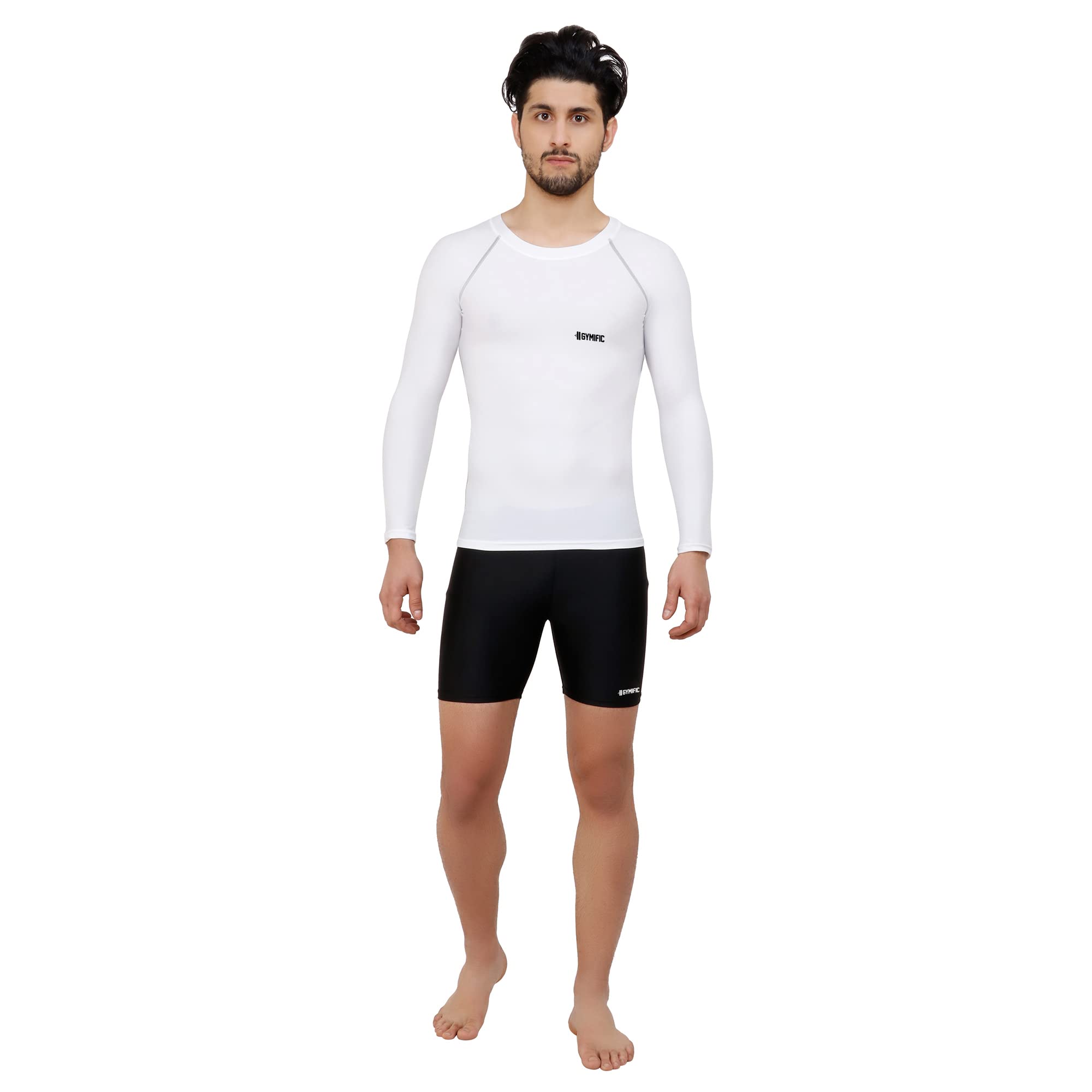 GYMIFIC Men's Compression Shorts - Workout & Running Tights for Training, Athletics & Sports | Moisture-Wicking Performance Shorts for Gym, Jogging & Active Lifestyle