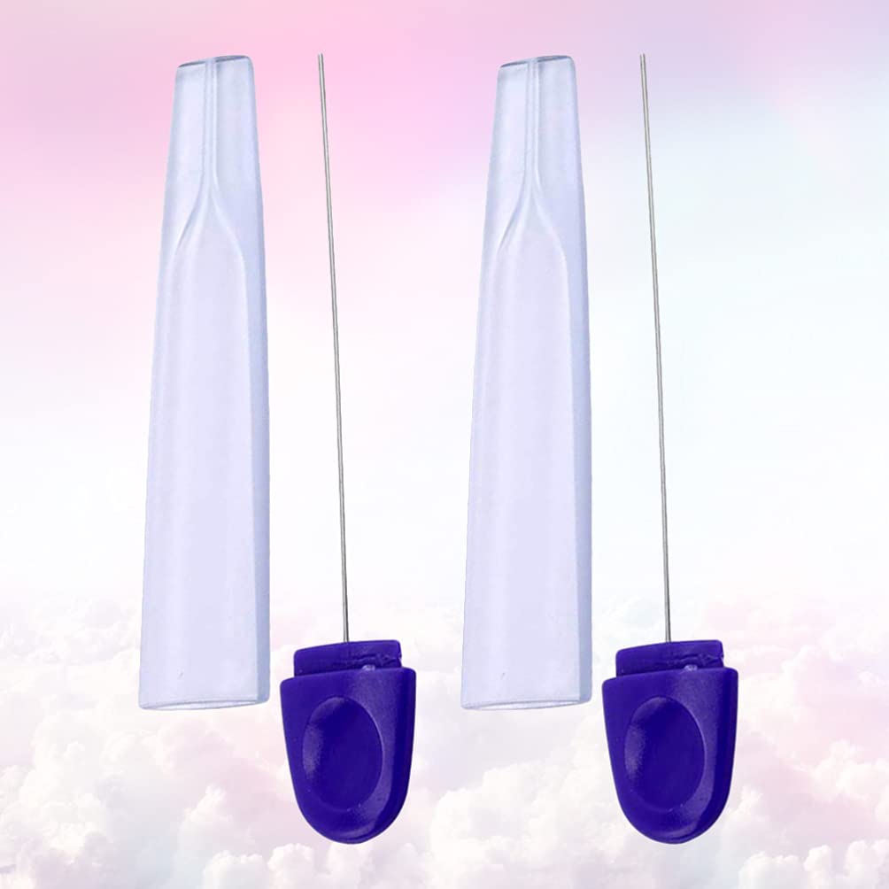 Luxshiny 2-Pack Stainless Steel Cake Tester Needles - Professional Baking Tool for Cakes, Muffins, Bread - Perfect for Home Bakers & Professional Chefs (Blue) - Ideal for Testing Doneness, Baking Classes & Kitchen Gifts