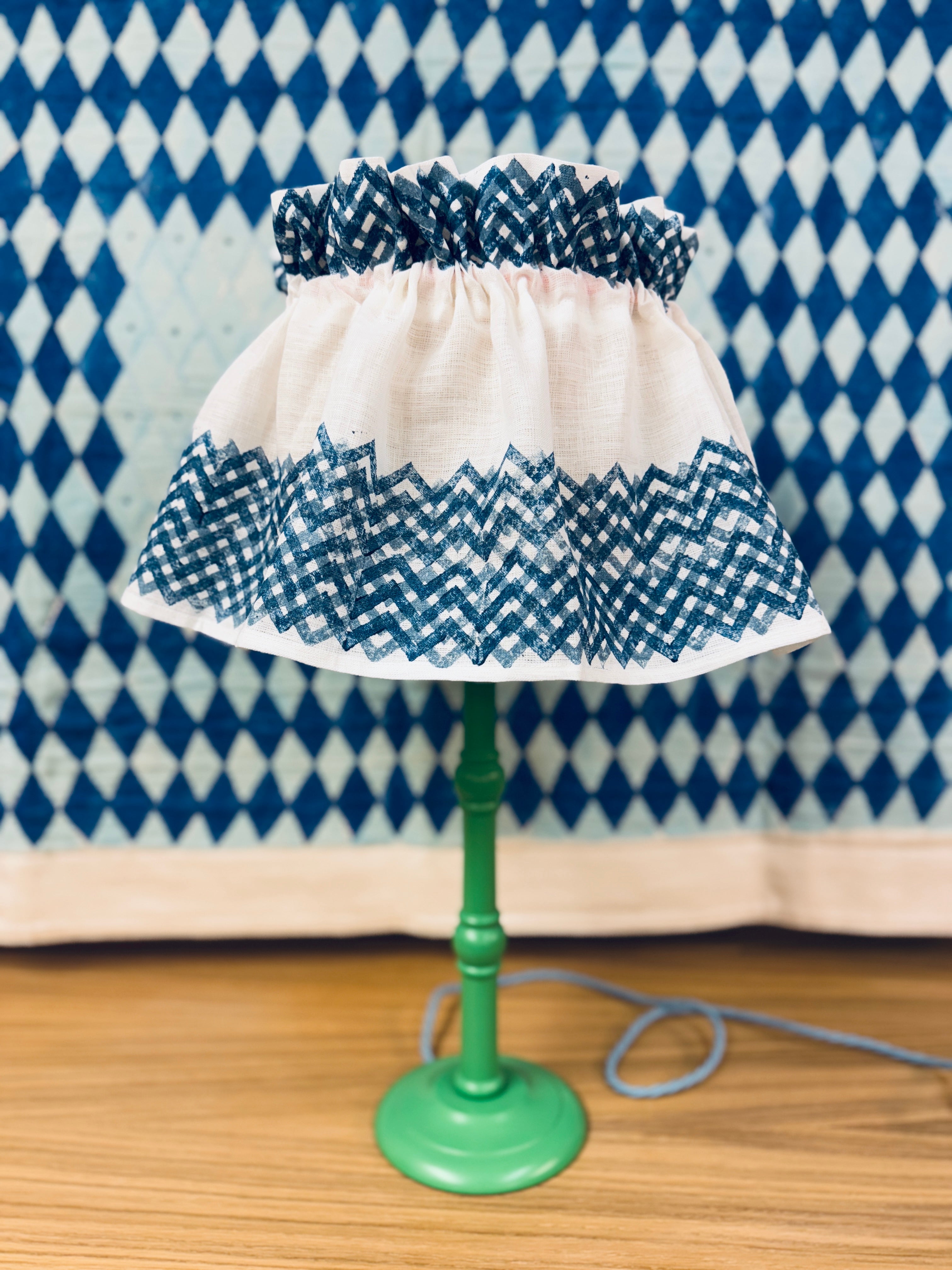 Handmade Block Printing Lampshade - DIY Workshop in Charleston, Firle, East Sussex | Perfect for Home Decor & Creative Gifts