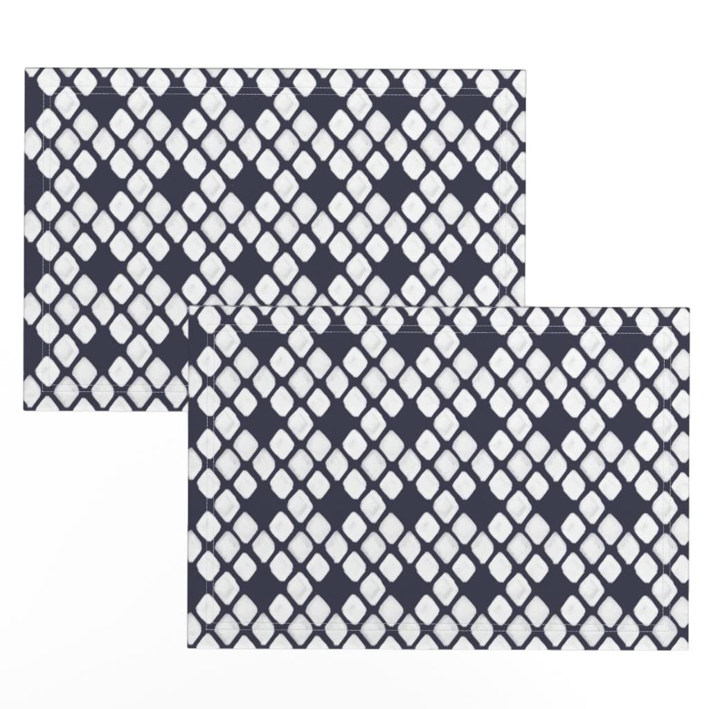 Spoonflower Linen Cotton Canvas Placemats Set of 2 - Trellis Tile Geometric Watercolor Abstract Print Table Mats for Dining, Kitchen Decor, and Party Settings