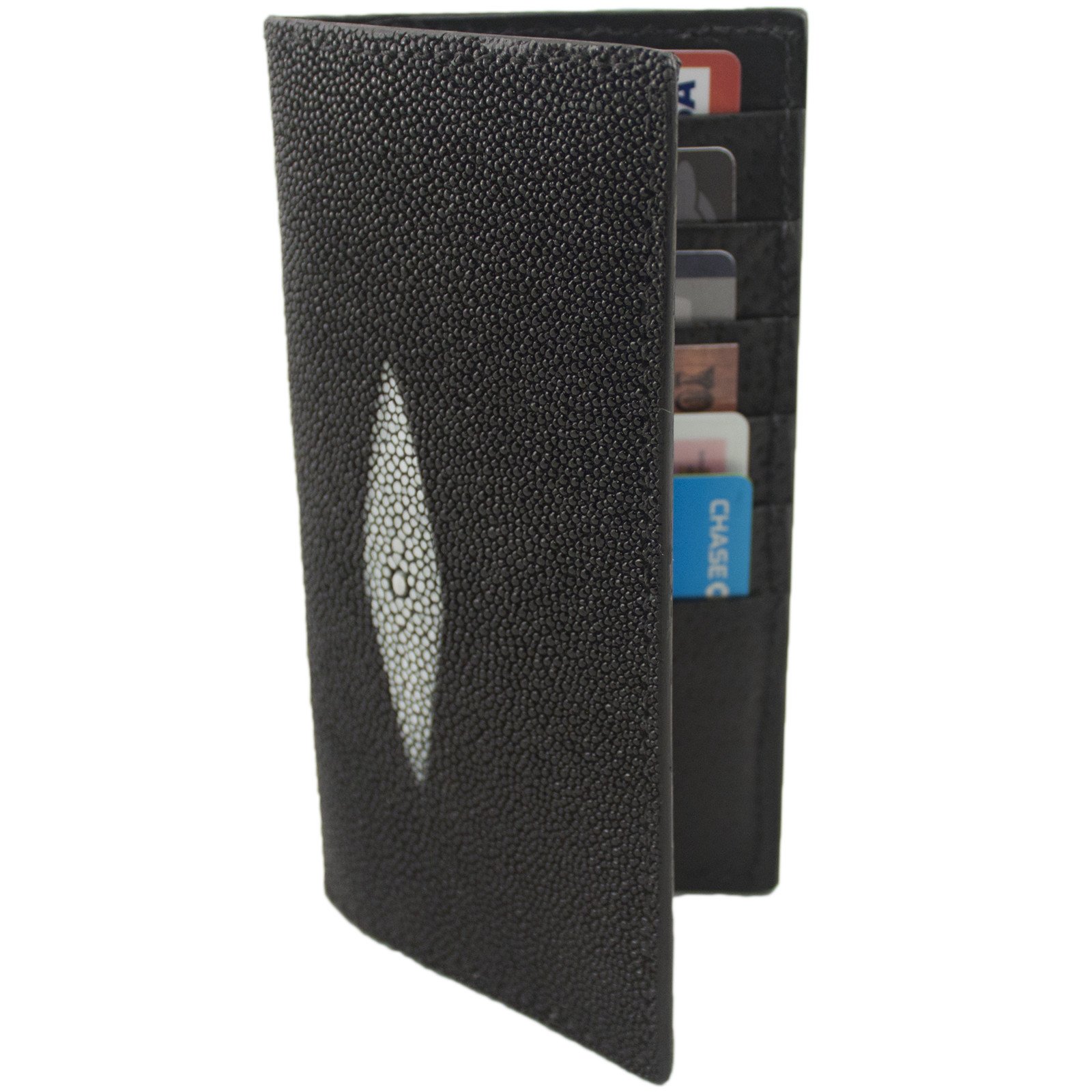 Authentic Stingray Skin Leather Wallet for Men & Women - Rodeo Checkbook Style - Perfect for Everyday Use, Travel & Business