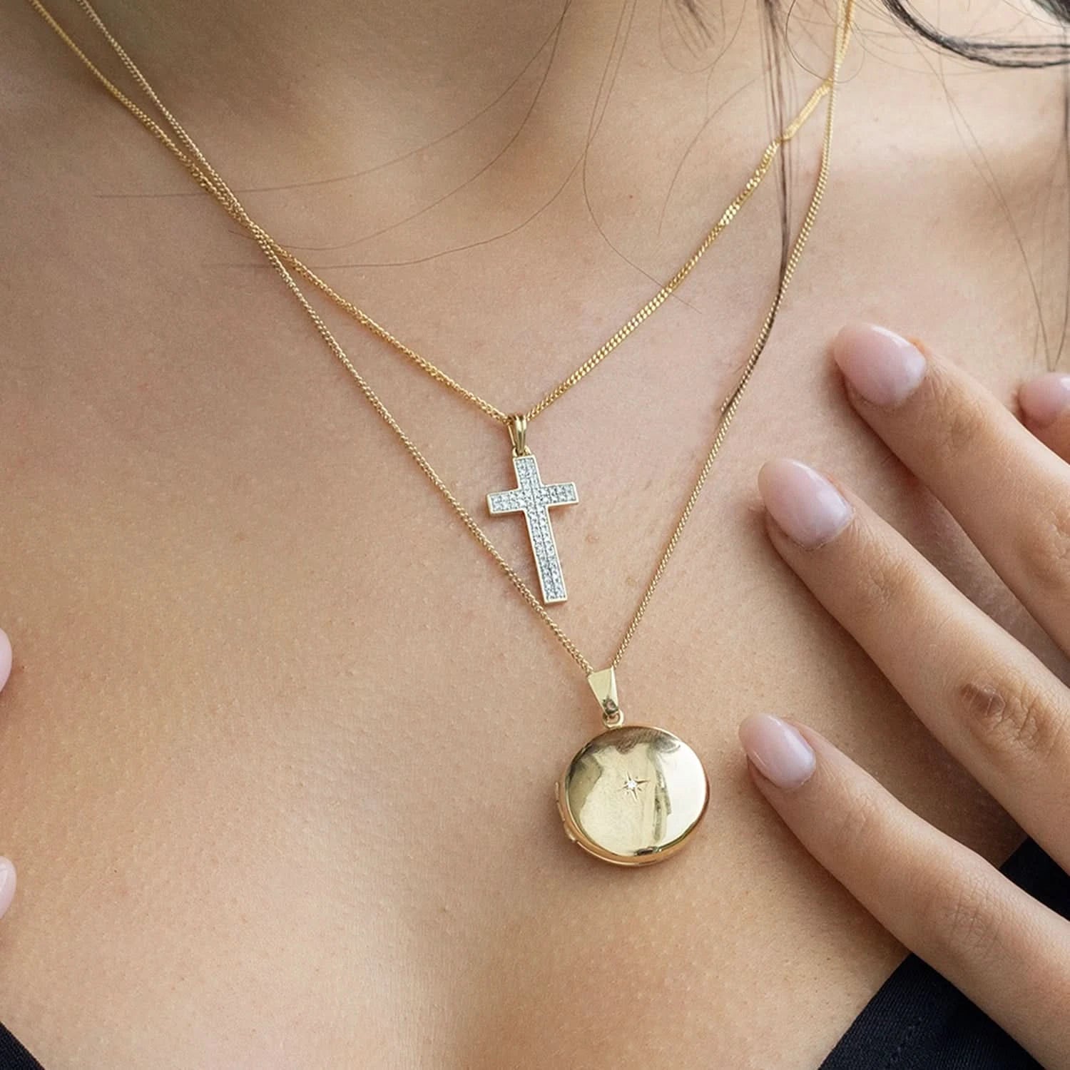 Exquisite Diamond Cross Pendant in 14K Solid White Gold - Perfect for Gifts, Weddings & Everyday Elegance