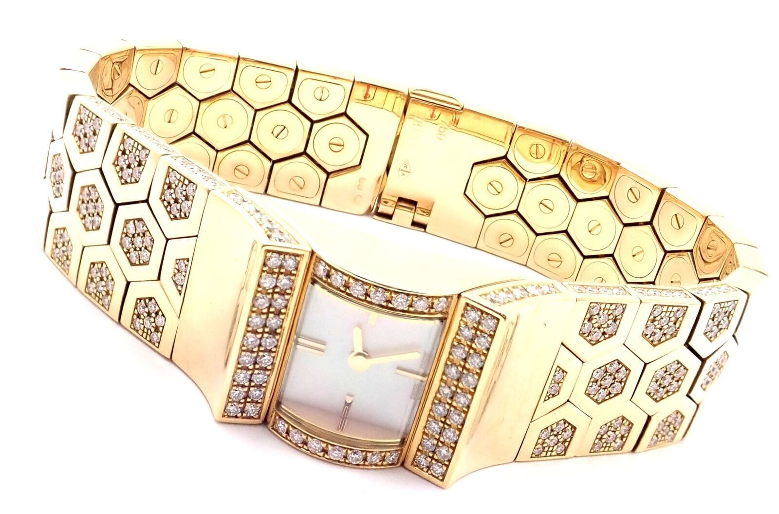 Authentic Van Cleef & Arpels Ludo Swann 18k Yellow Gold Diamond Watch - Luxury Swiss Timepiece for Women - Perfect for Formal Events & Special Occasions