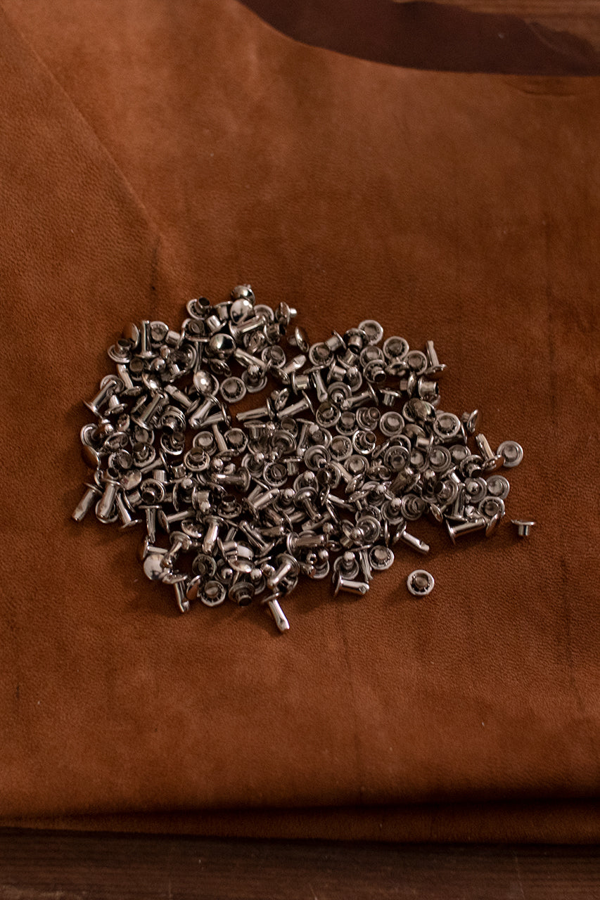 Iron/Nickel Hollow Rivets KØ7.0 x L8.2mm - Heavy Duty Fasteners for Leather Craft, Metal Fabrication & DIY Projects
